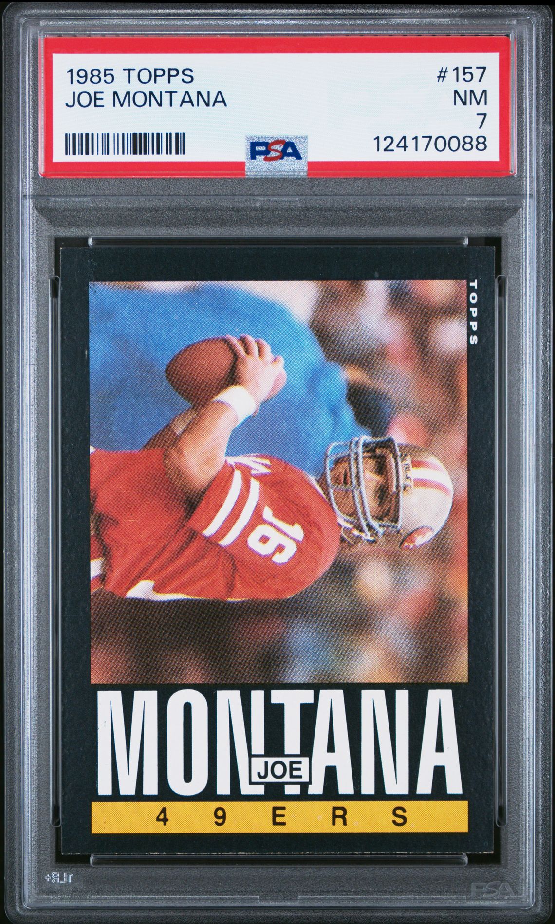 1985 Topps Joe Montana #157 Nm 7 front
