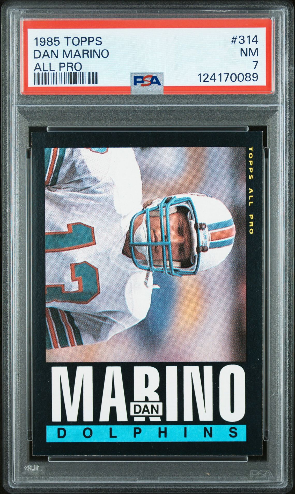 1985 Topps Dan Marino #314 (All Pro) Nm 7 front