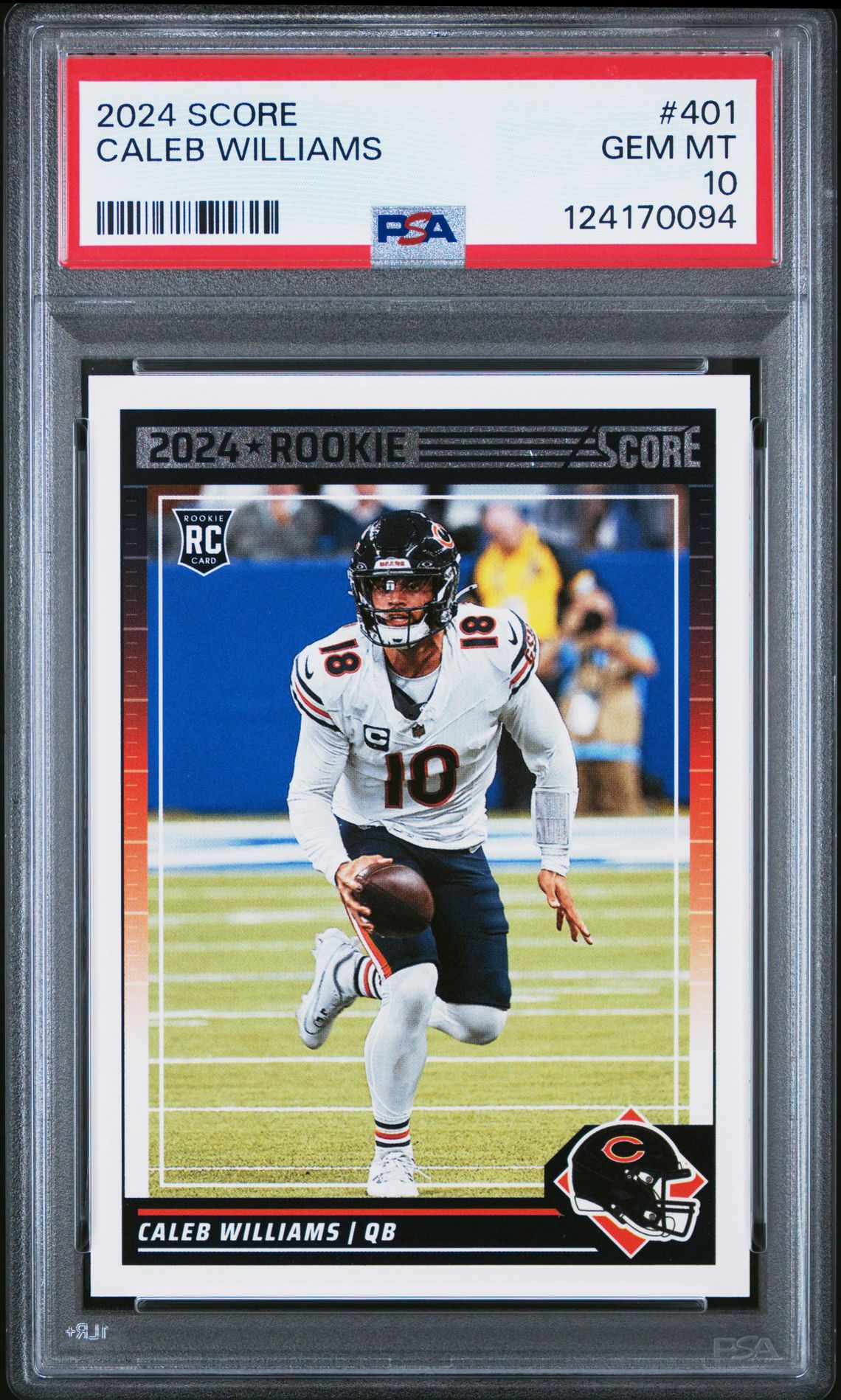 2024 Panini Score Caleb Williams #401 Gem Mt 10 front