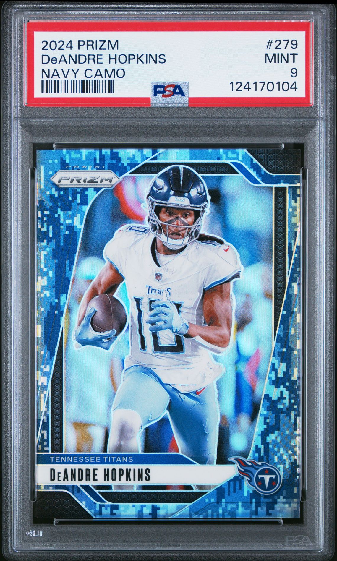 2024 Panini Prizm Deandre Hopkins #279 (Navy Camo) Mint 9 front