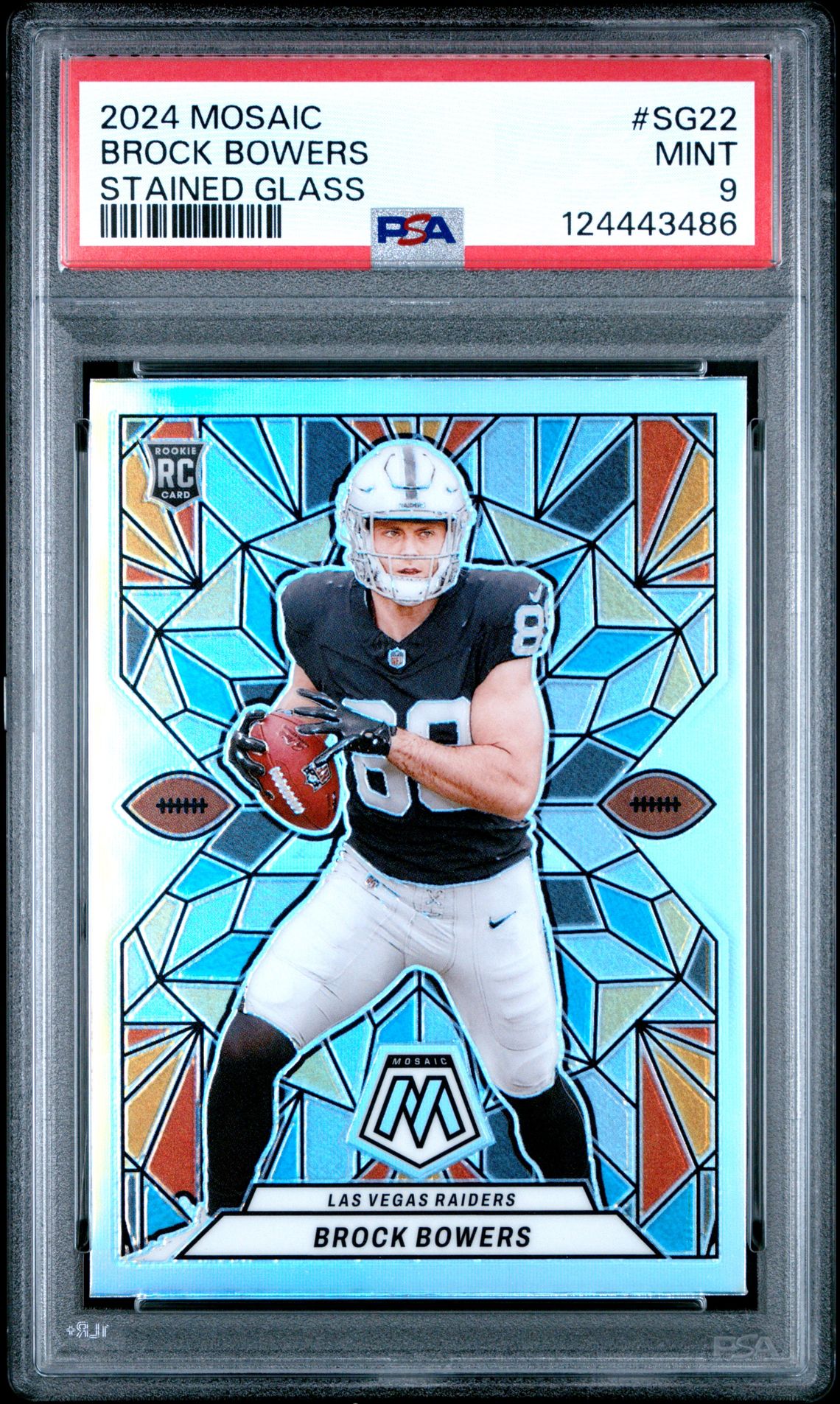 2024 Panini Mosaic Stained Glass Brock Bowers #Sg22 Mint 9 front