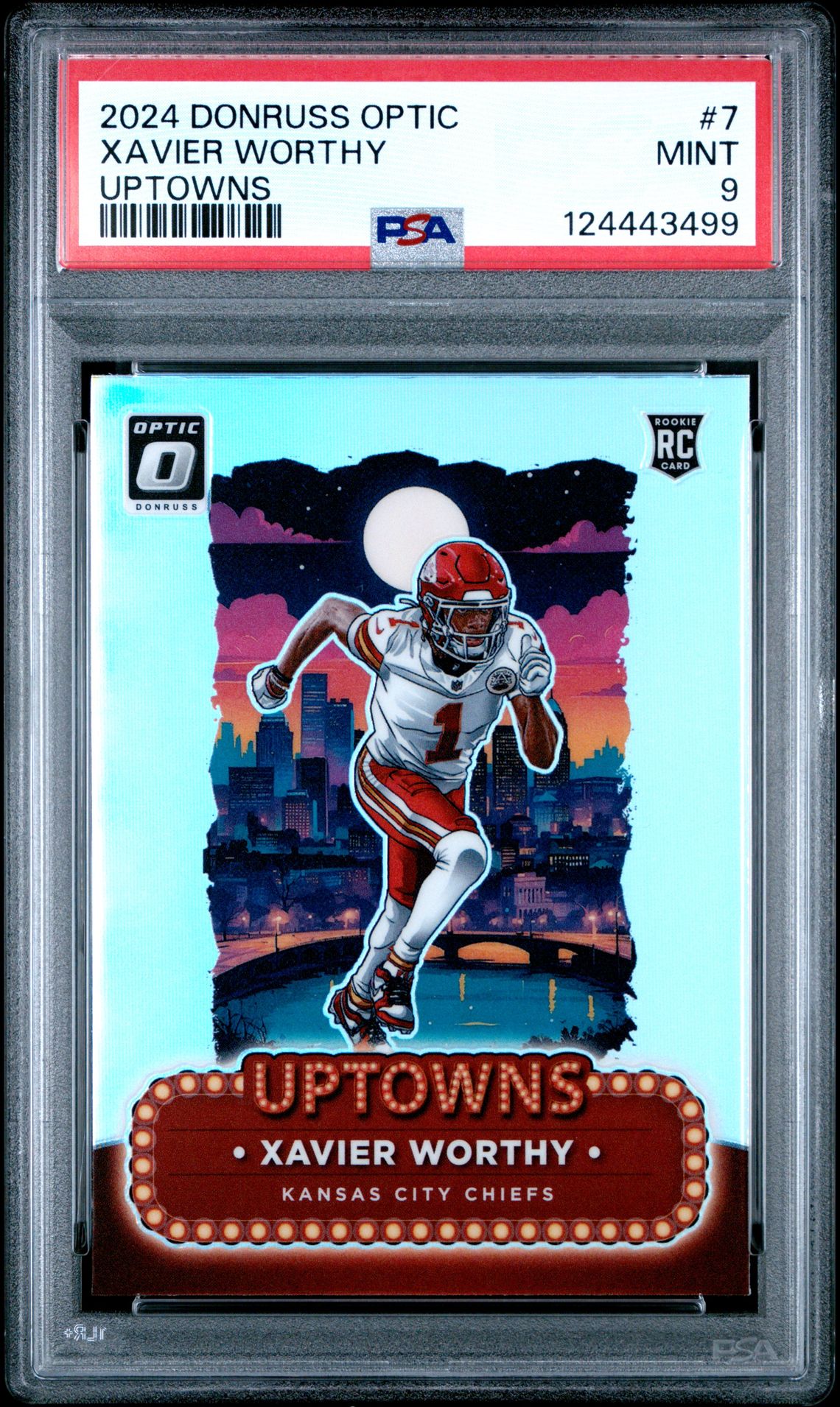 2024 Panini Donruss Optic Uptowns Xavier Worthy #7 Mint 9 front