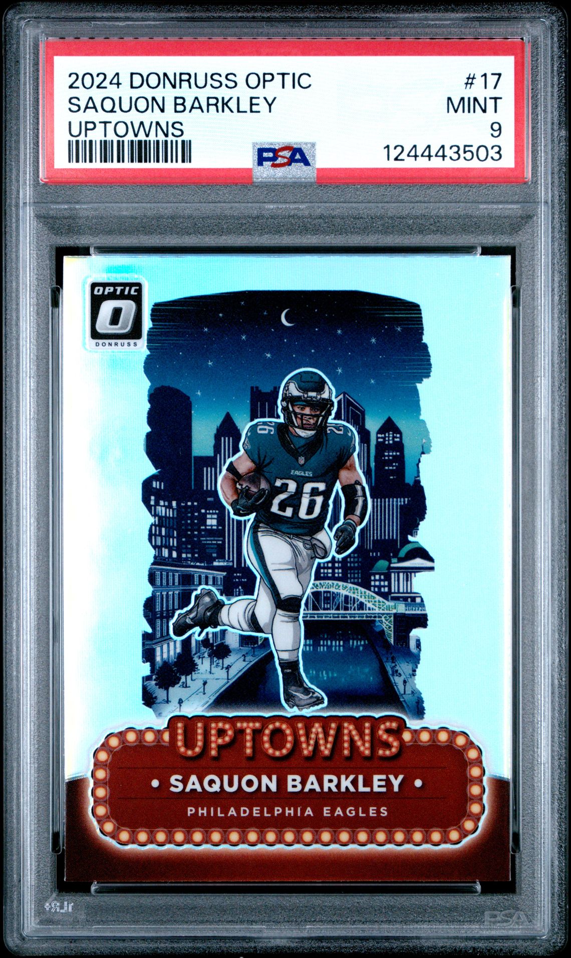 2024 Panini Donruss Optic Uptowns Saquon Barkley #17 Mint 9 front