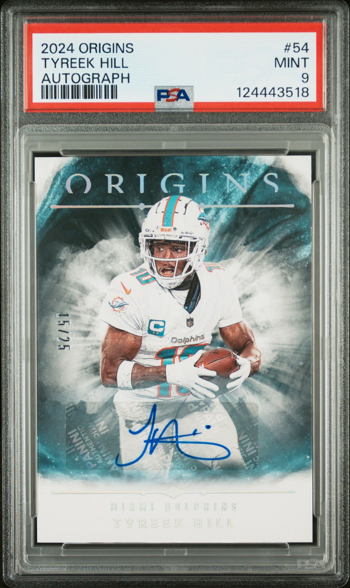 2024 Panini Origins Tyreek Hill #54 (Autograph) Mint 9 front