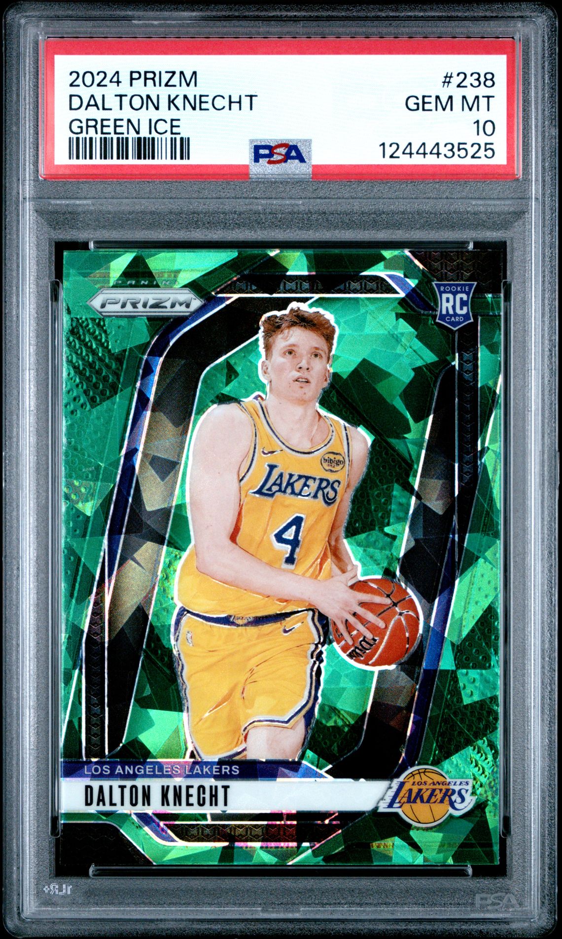2024 Panini Prizm Dalton Knecht #238 (Green Ice) Gem Mt 10 front