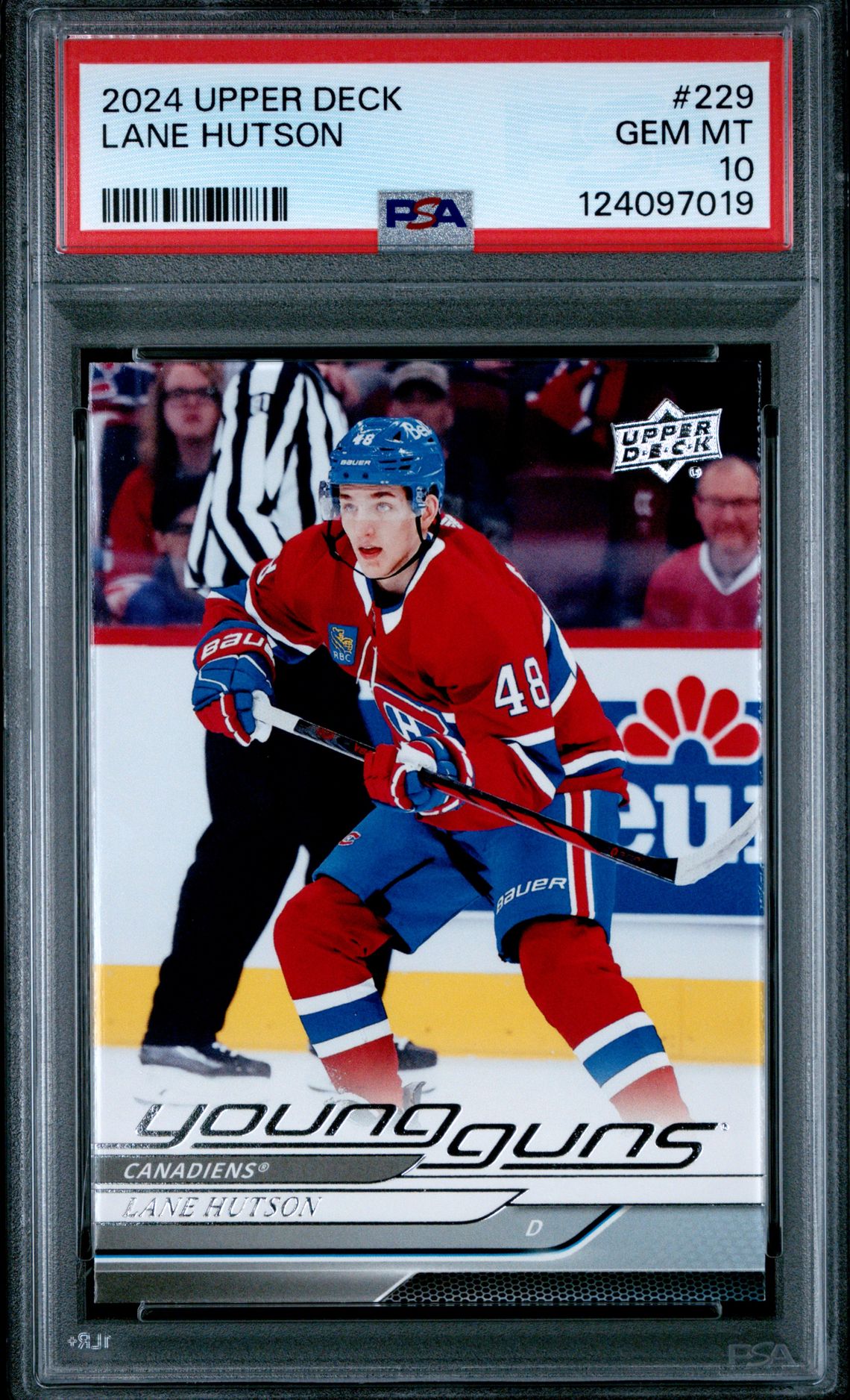 2024 Upper Deck Lane Hutson #229 Gem Mt 10 front