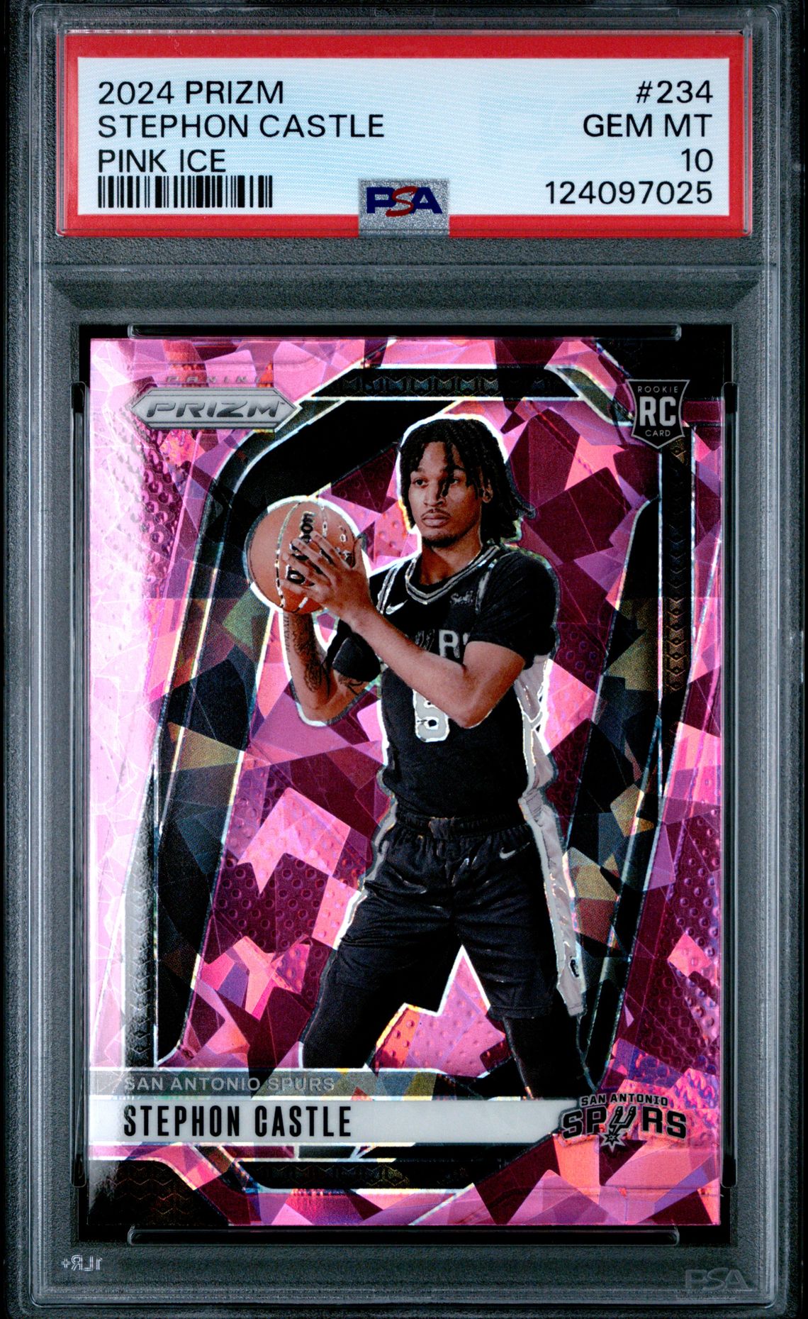 2024 Panini Prizm Stephon Castle #234 (Pink Ice) Gem Mt 10 front