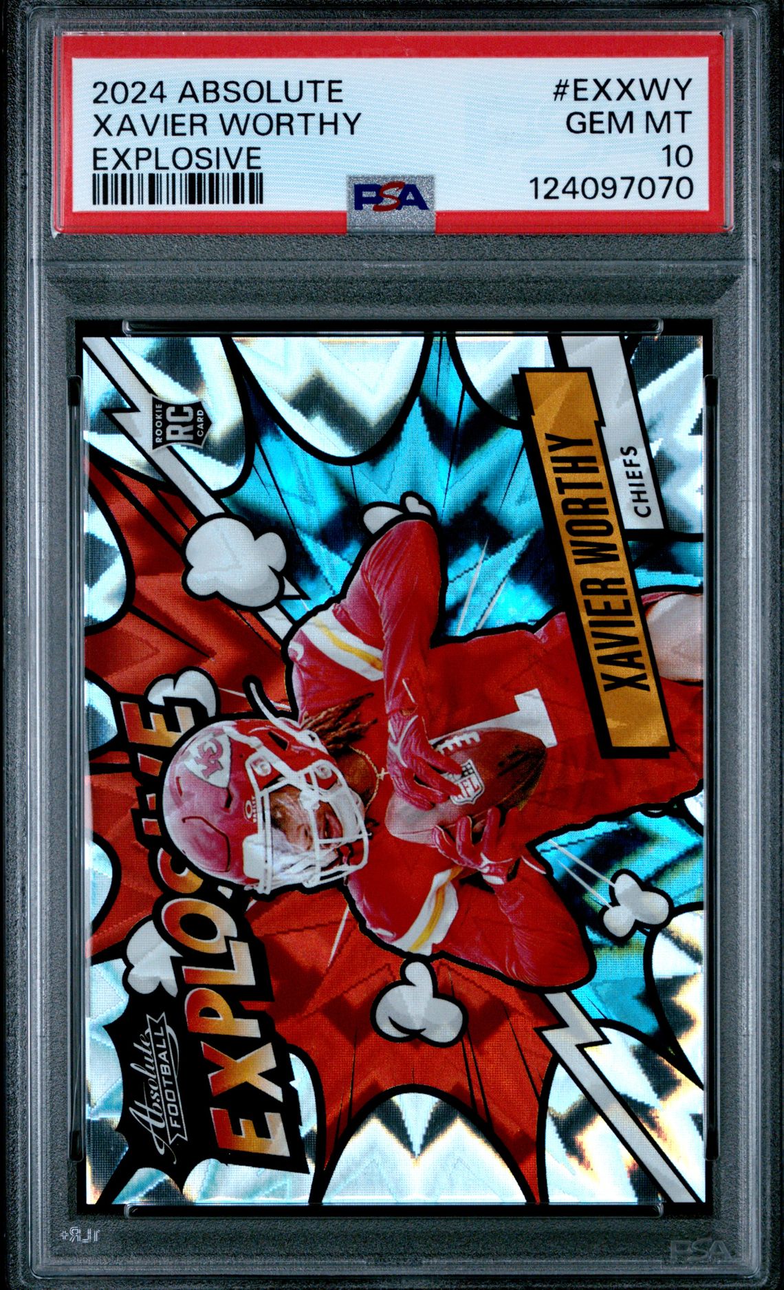 2024 Panini Absolute Explosive Xavier Worthy #Exxwy Gem Mt 10 front