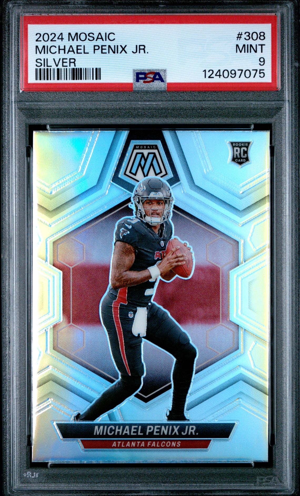 2024 Panini Mosaic Michael Penix Jr. #308 (Silver) Mint 9 front