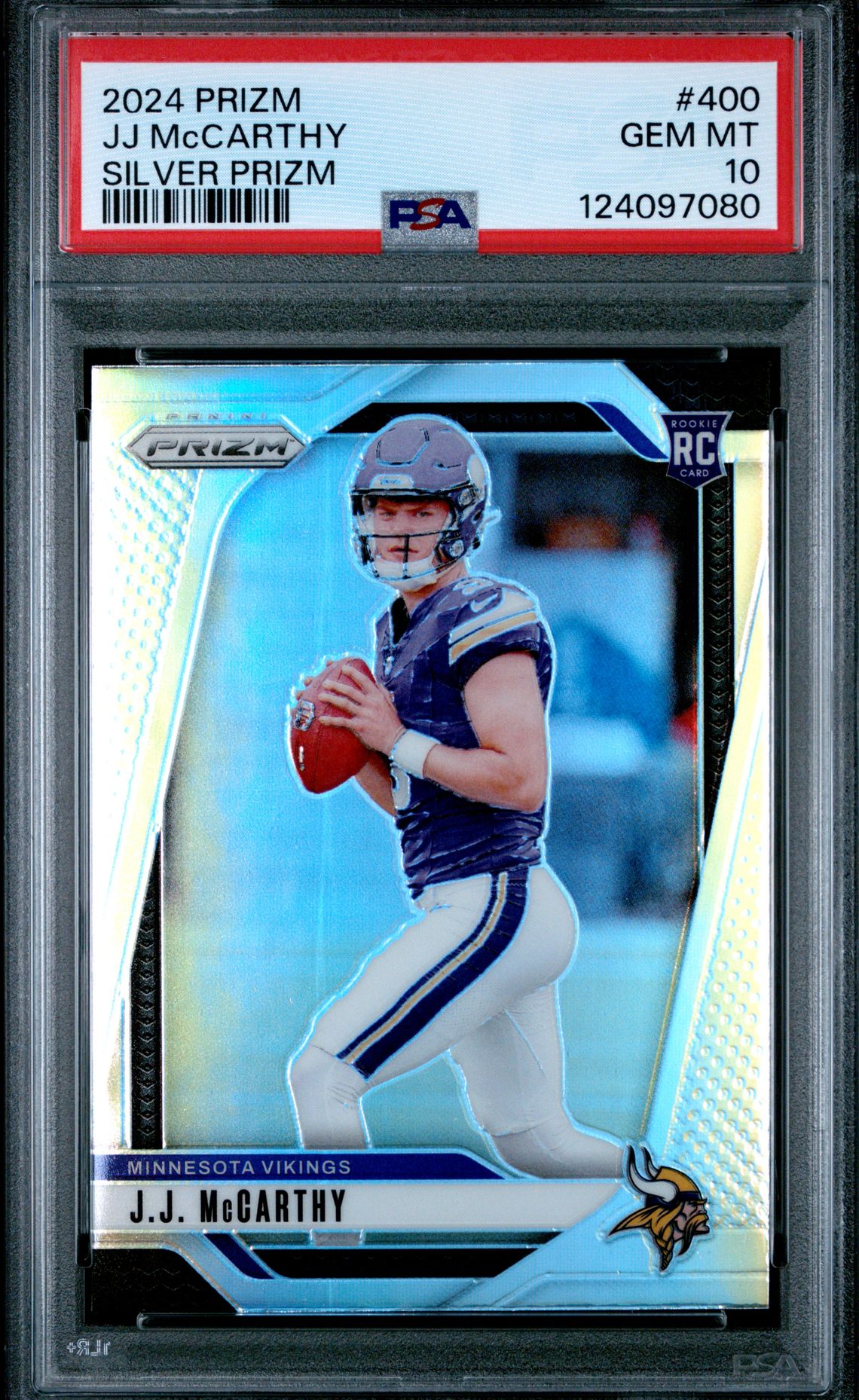 2024 Panini Prizm Jj Mccarthy #400 (Silver Prizm) Gem Mt 10 front