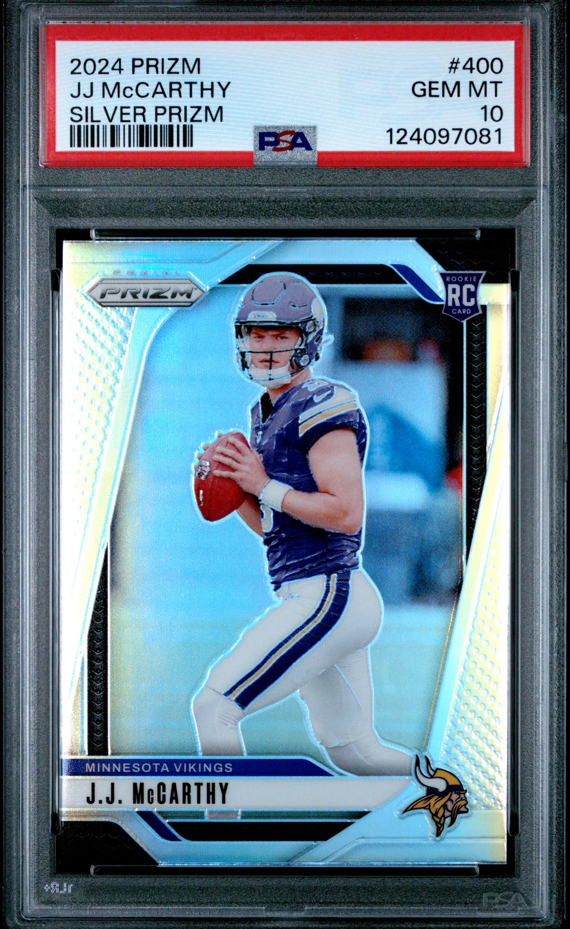 2024 Panini Prizm Jj Mccarthy #400 (Silver Prizm) Gem Mt 10 front
