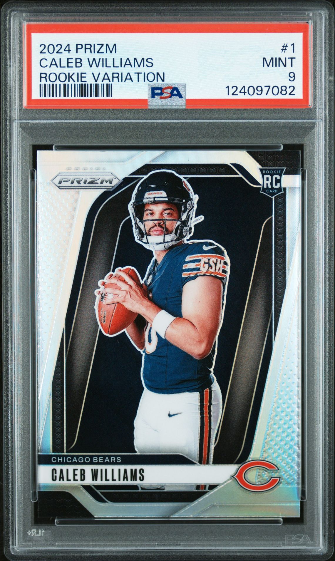 2024 Panini Prizm Rookie Variation Caleb Williams #1 Mint 9 front