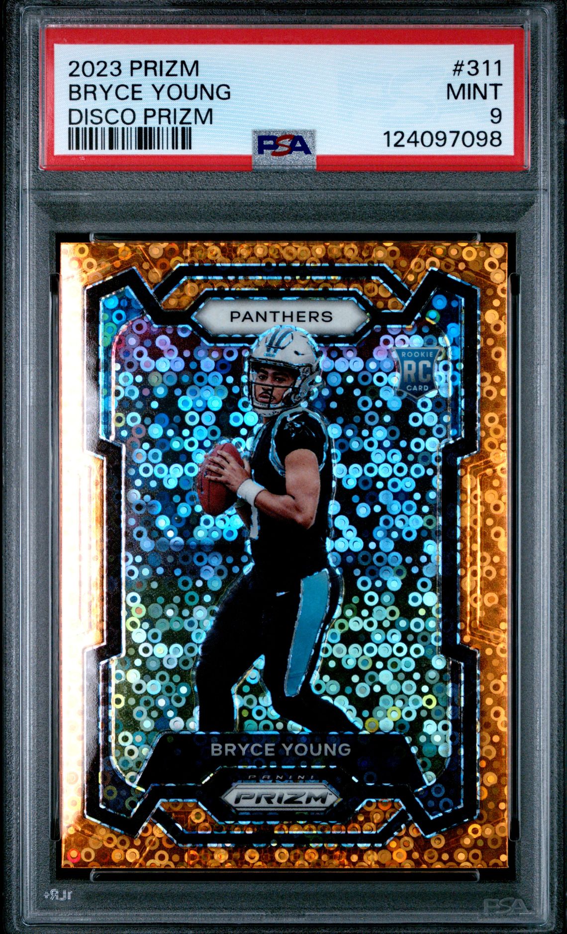 2023 Panini Prizm Bryce Young #311 (Disco Prizm) Mint 9 front