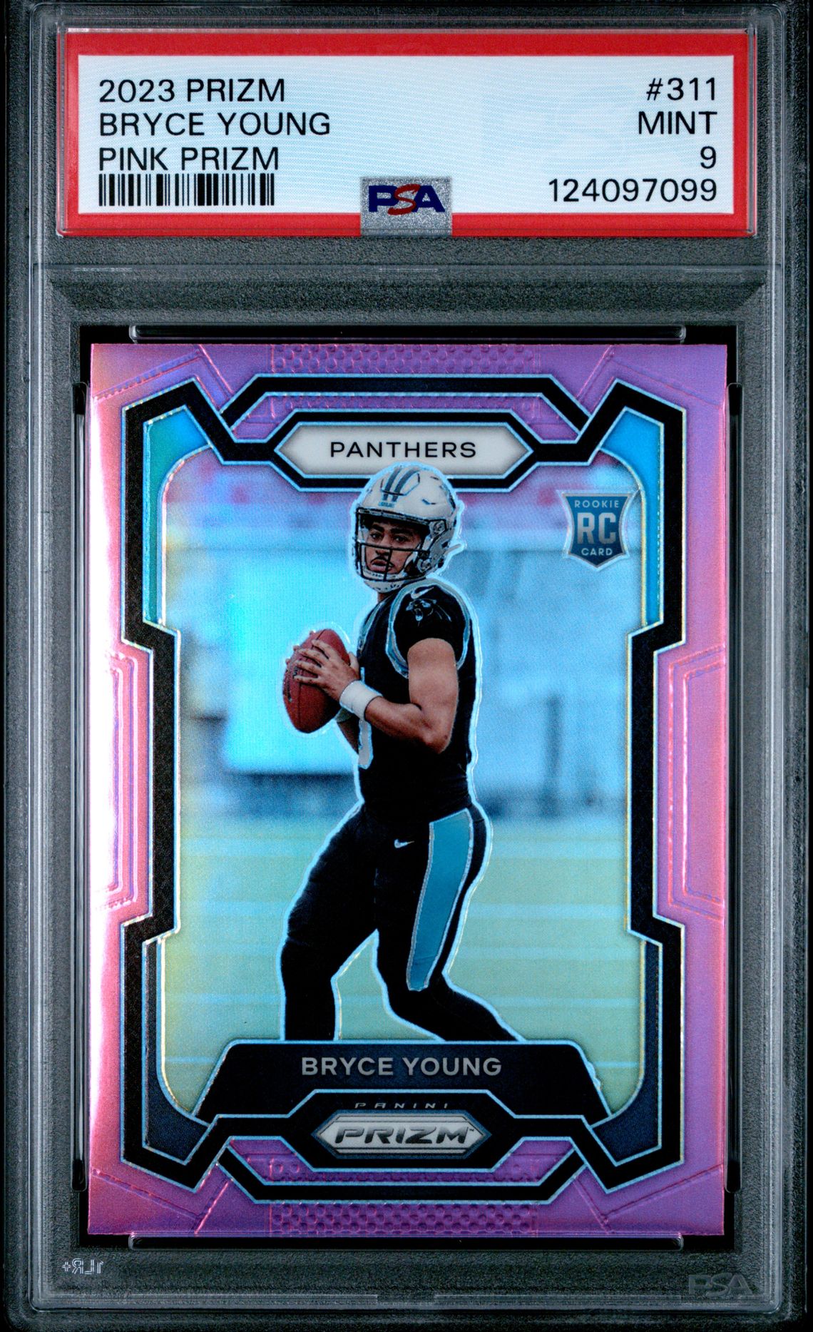 2023 Panini Prizm Bryce Young #311 (Pink Prizm) Mint 9 front