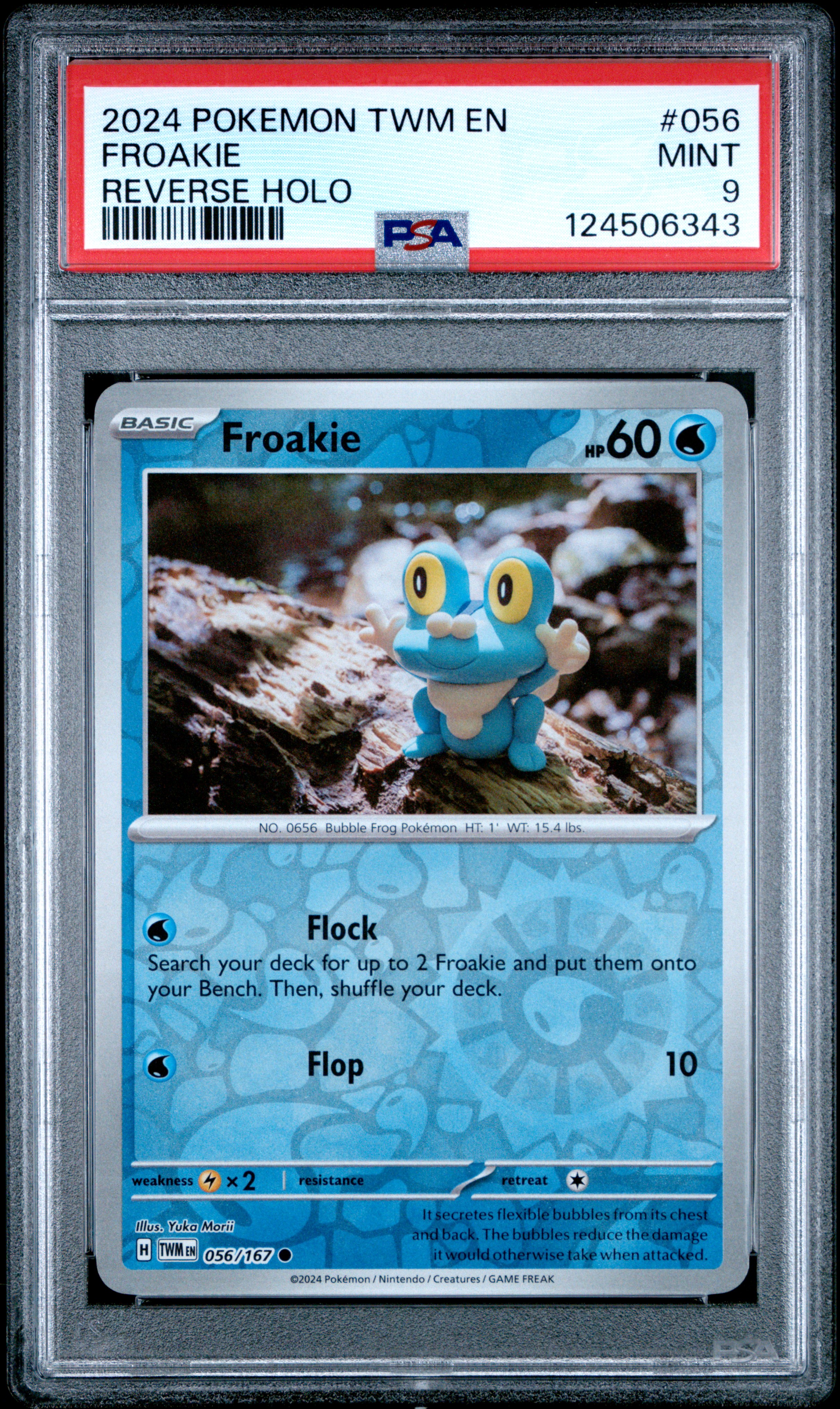 2024 #056 Froakie Reverse Holo PSA 9 Twm EN-Twilight Masquerade