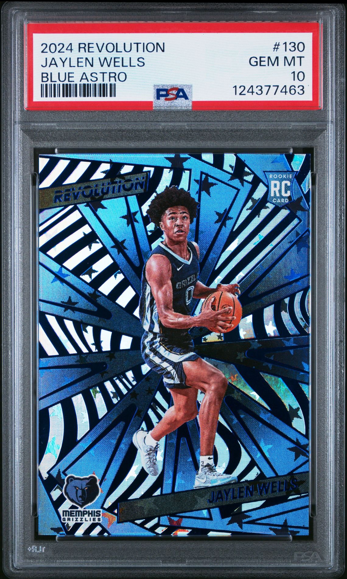 2024 Panini Revolution Jaylen Wells #130 (Blue Astro) Gem Mt 10 front