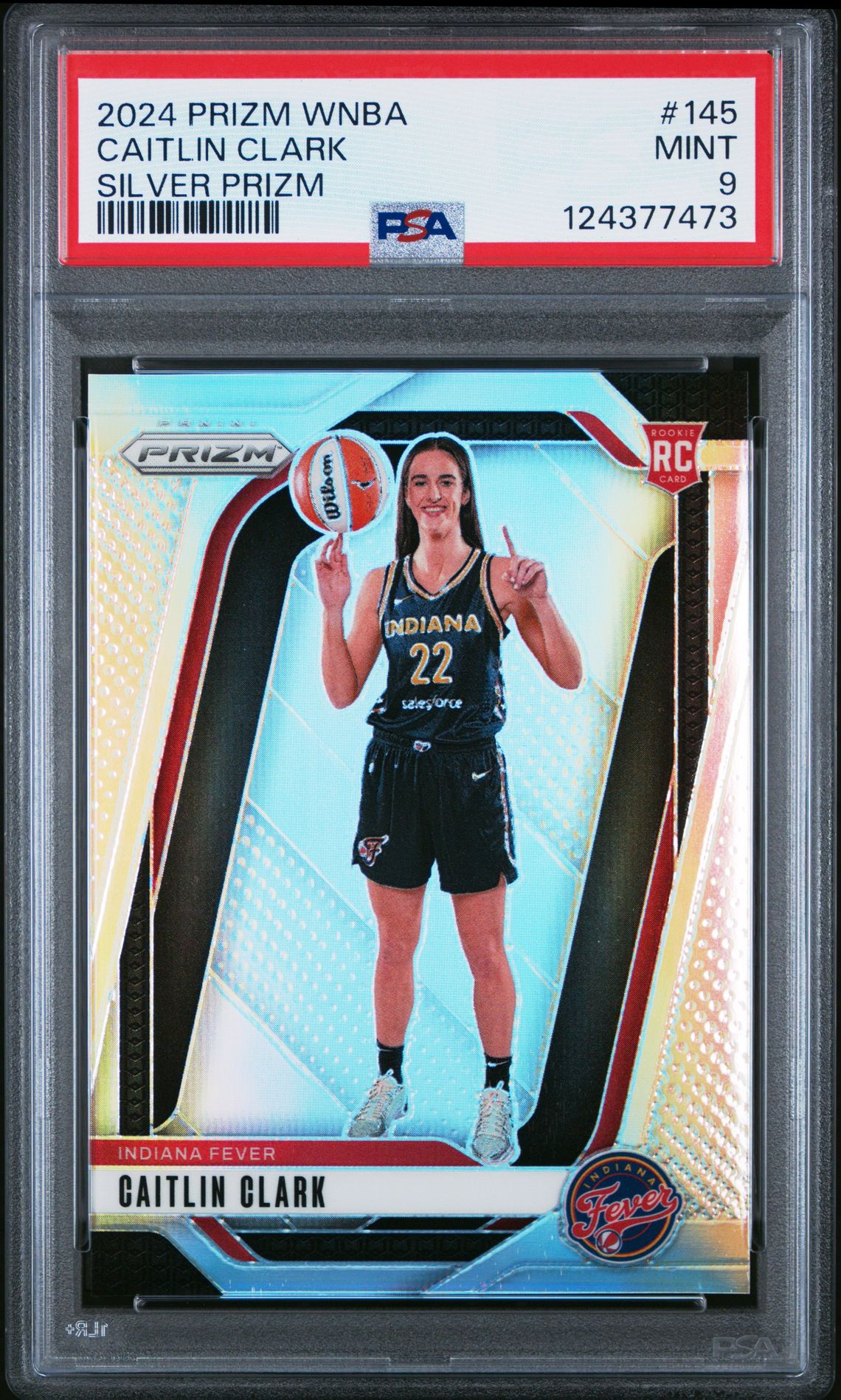 2024 Panini Prizm Wnba Caitlin Clark #145 (Silver Prizm) Mint 9 front