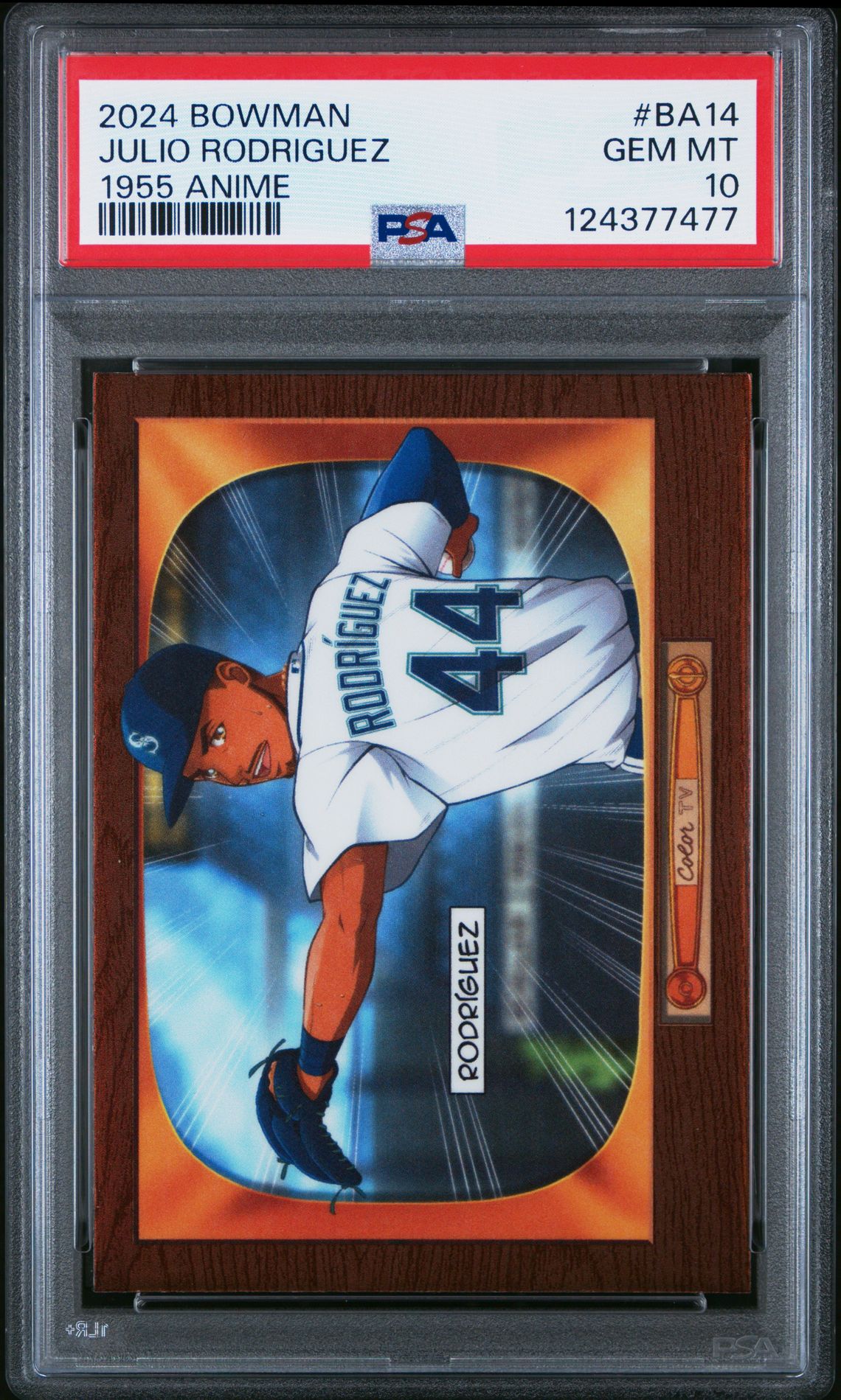 2024 Bowman 1955 Bowman Anime Julio Rodriguez #Ba14 Gem Mt 10 front