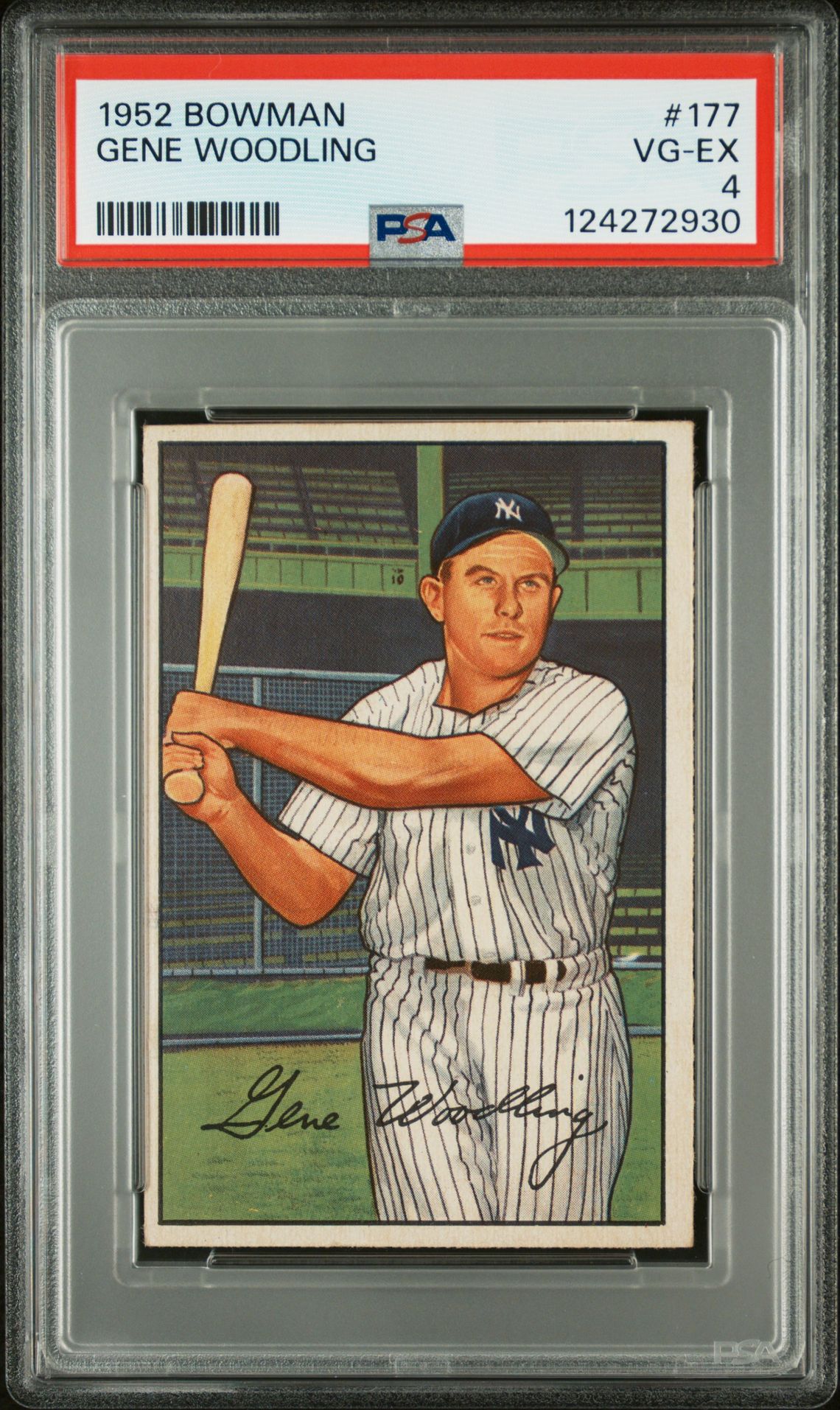 1952 Bowman Gene Woodling #177 Vg-Ex 4 front