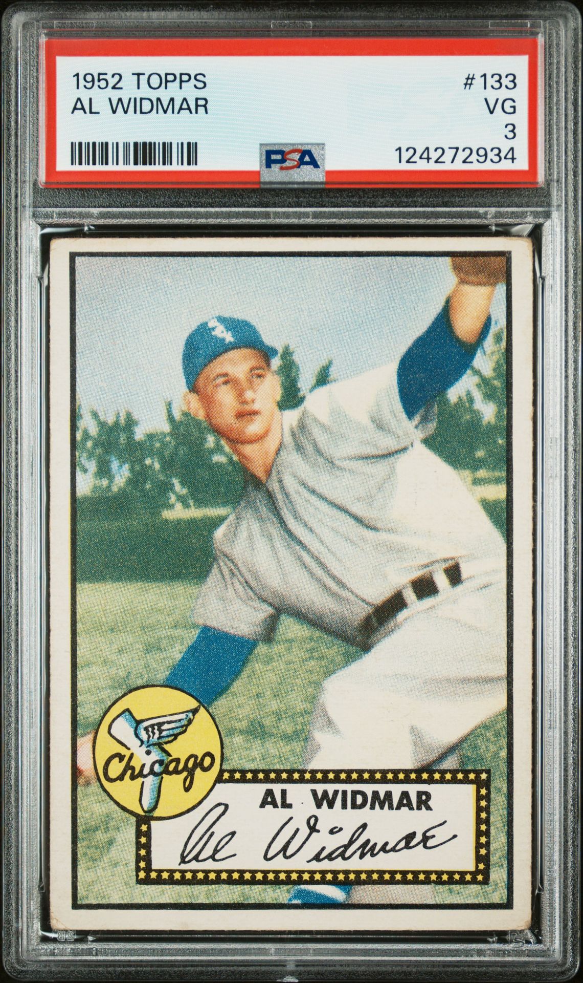 1952 Topps Al Widmar #133 Vg 3 front
