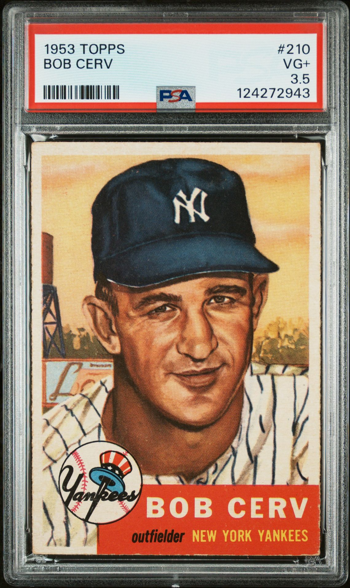 1953 Topps Bob Cerv #210 Vg+ 3.5 front