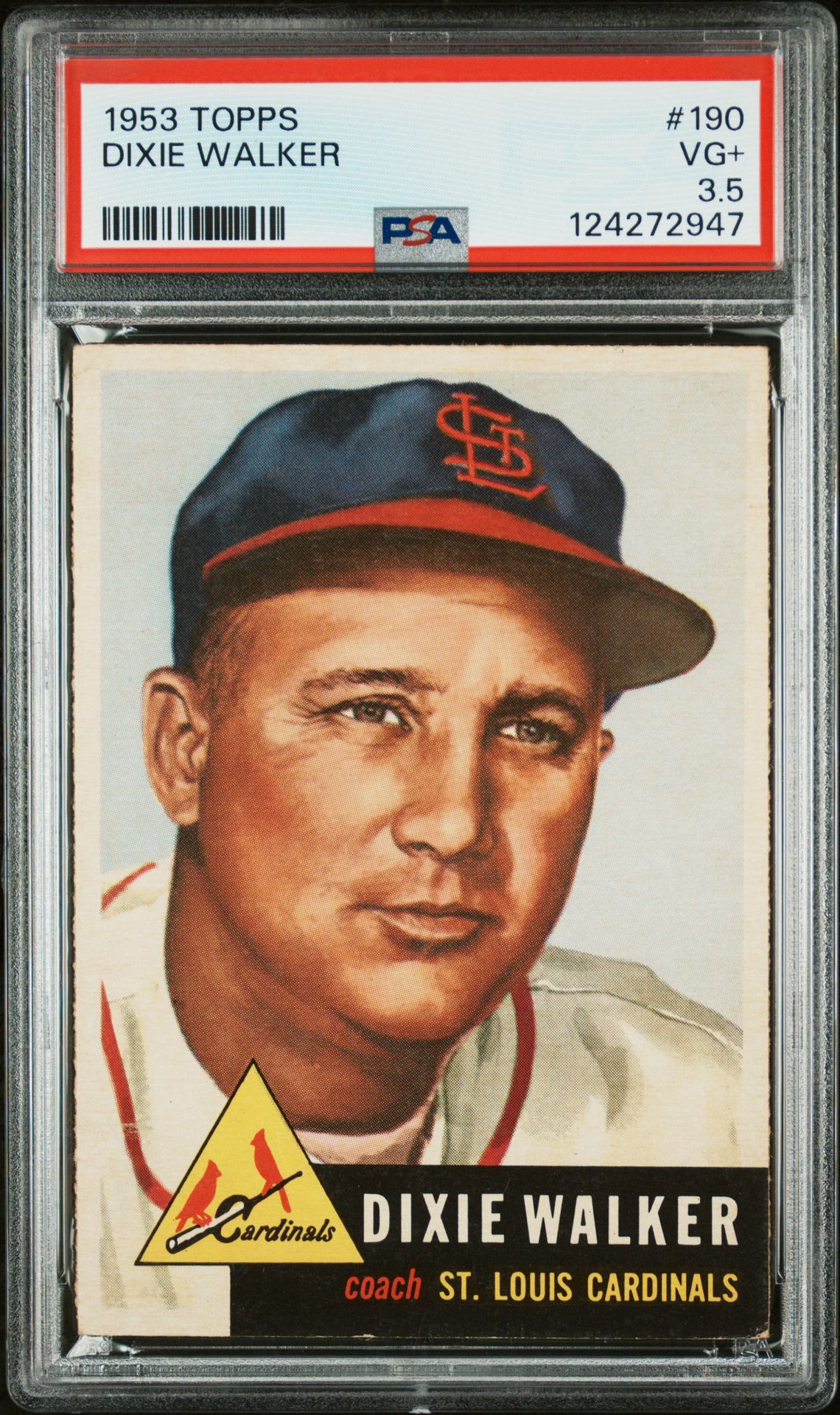 1953 Topps Dixie Walker #190 Vg+ 3.5 front