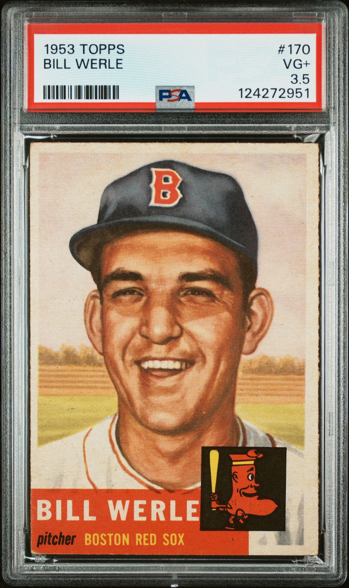 1953 Topps Bill Werle #170 Vg+ 3.5 front