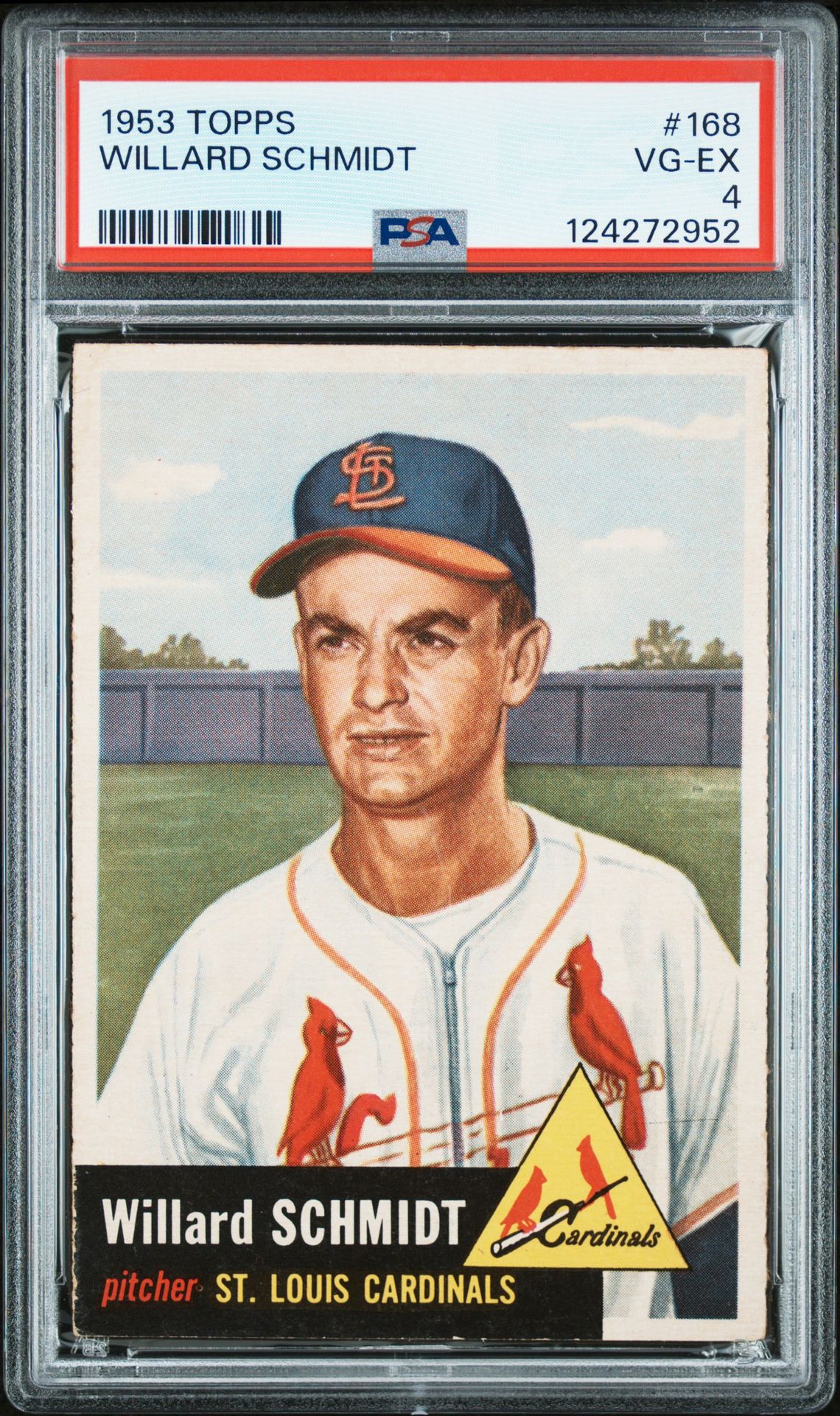 1953 Topps Willard Schmidt #168 Vg-Ex 4 front