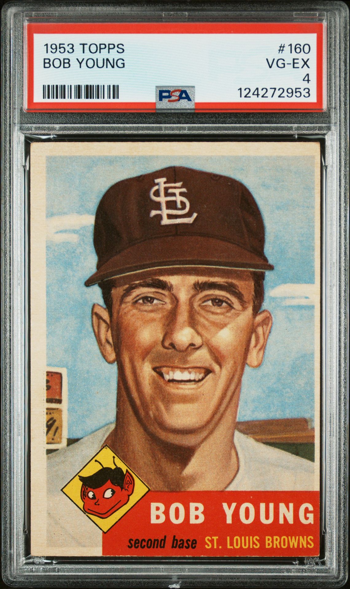 1953 Topps Bob Young #160 Vg-Ex 4 front
