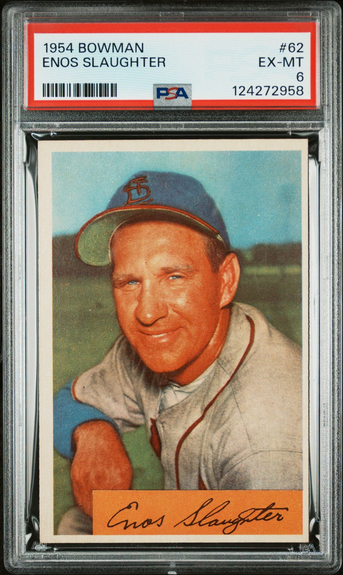 1954 Bowman Enos Slaughter #62 Ex-Mt 6 front