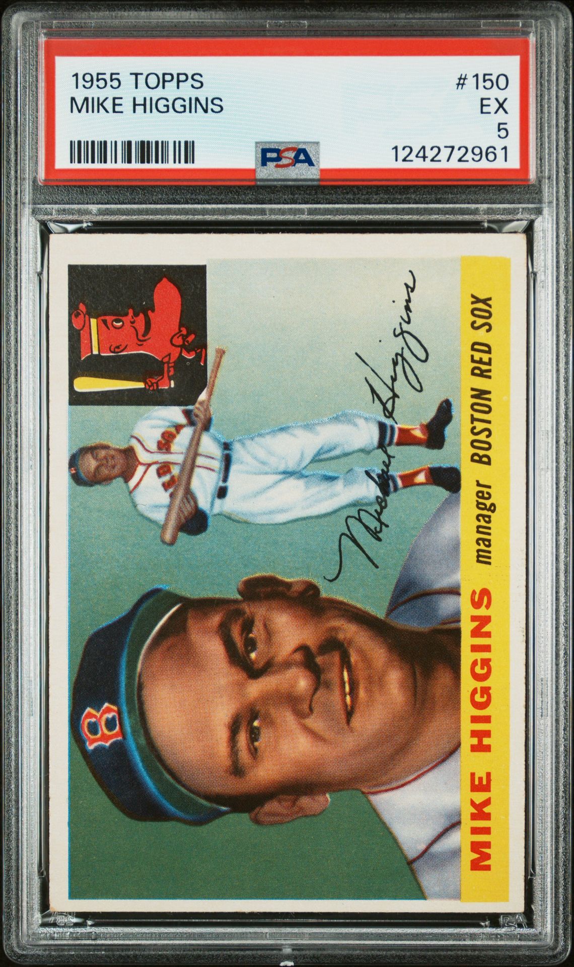 1955 Topps Mike Higgins #150 Ex 5 front