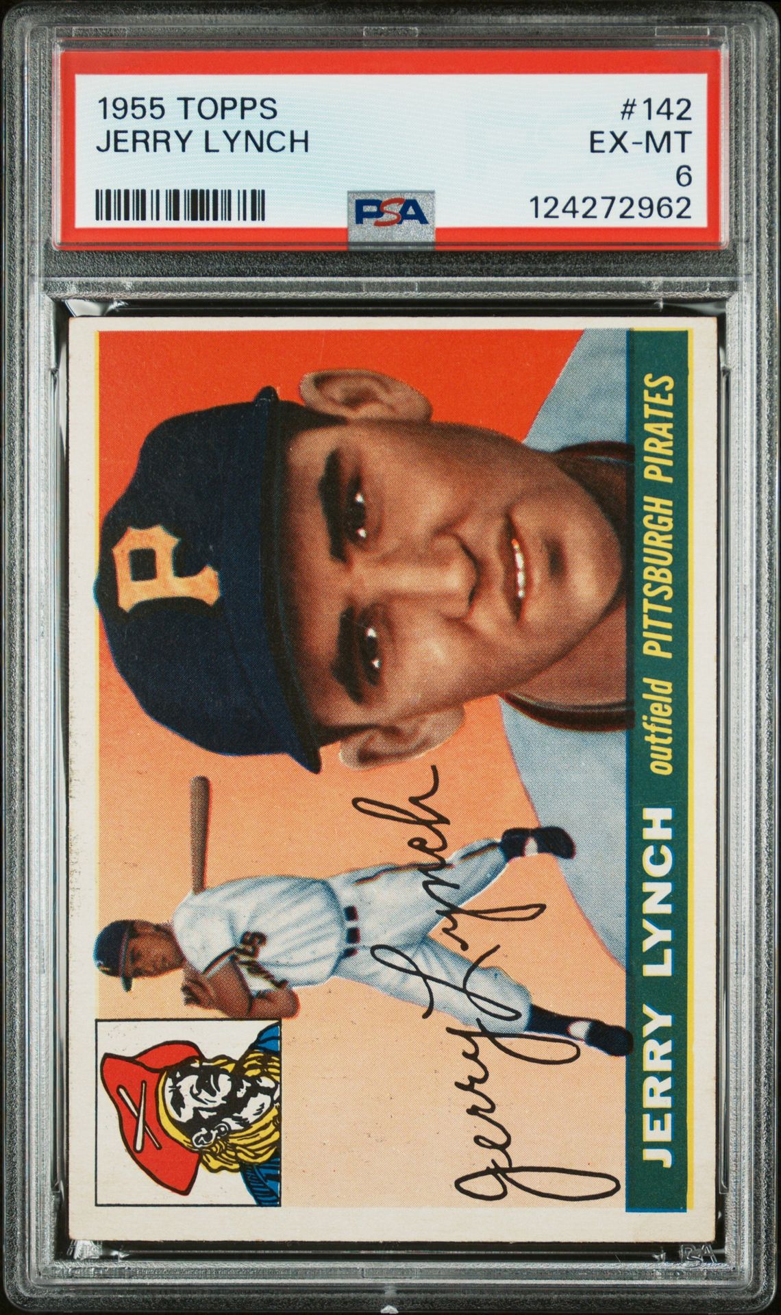 1955 Topps Jerry Lynch #142 Ex-Mt 6 front