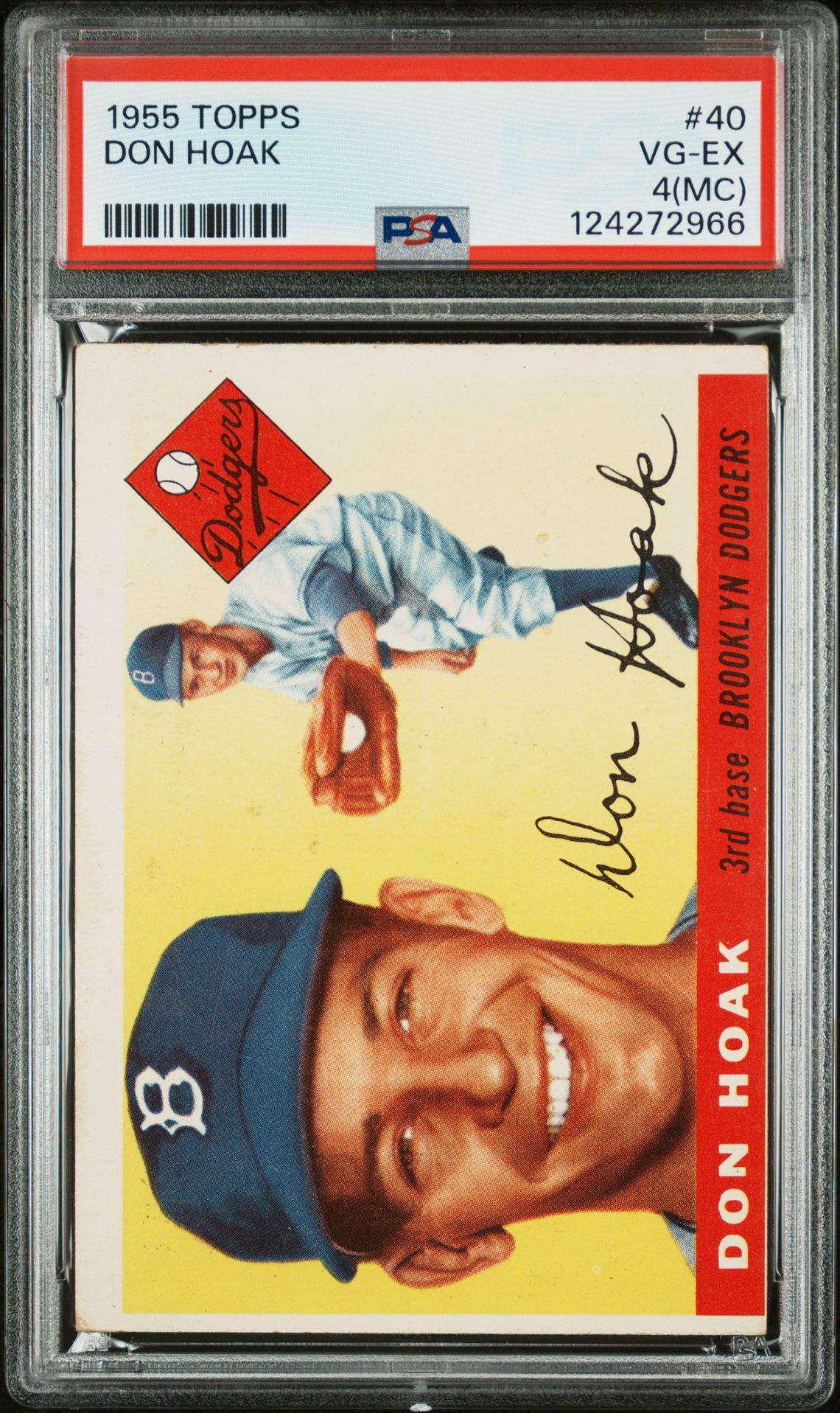 1955 Topps Don Hoak #40 Vg-Ex 4 (Mc) front