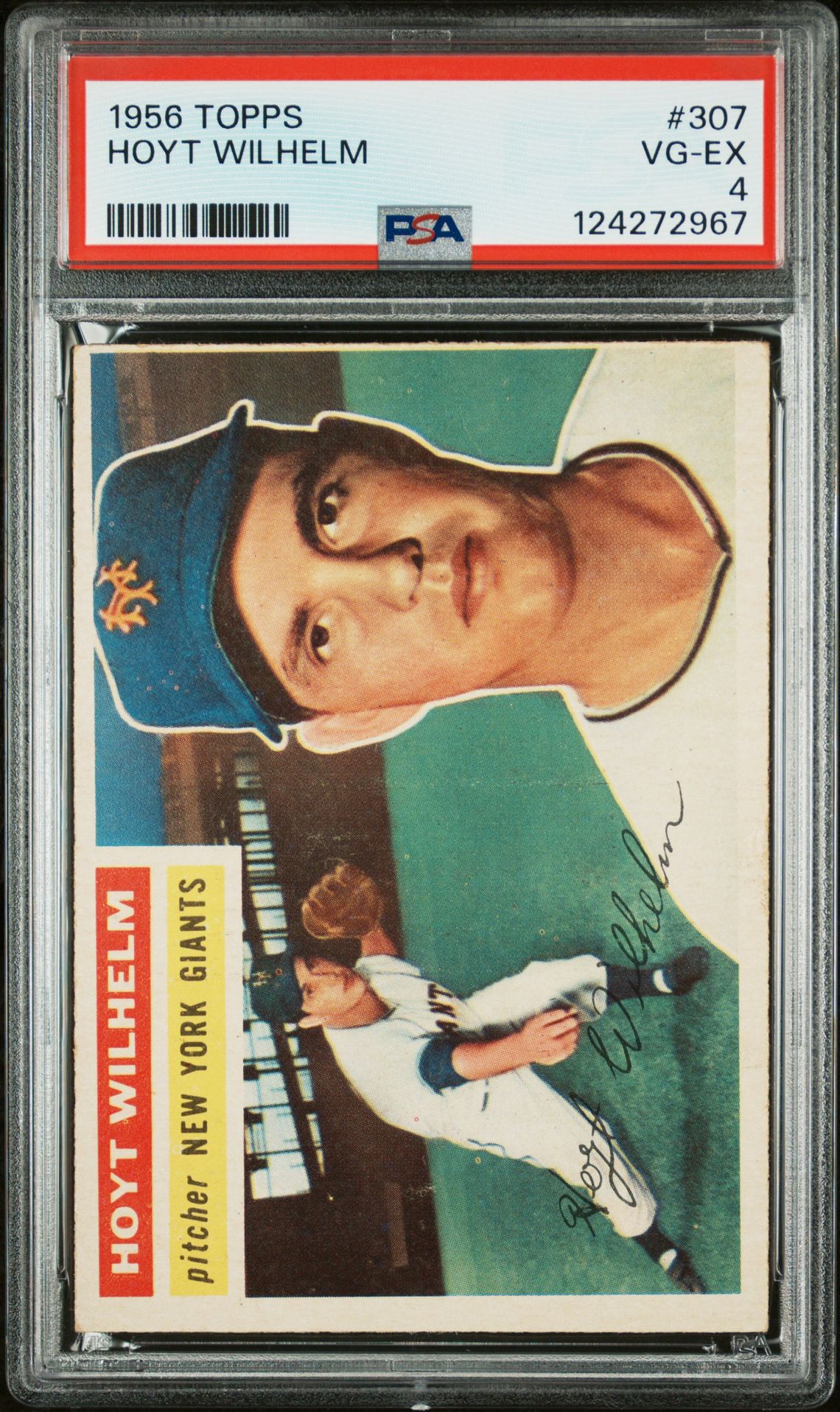 1956 Topps Hoyt Wilhelm #307 Vg-Ex 4 front