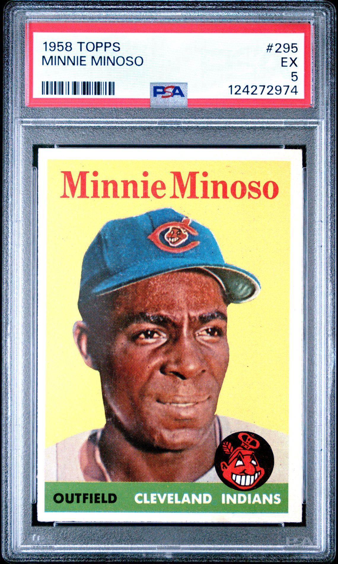 1958 Topps Minnie Minoso #295 Ex 5 front