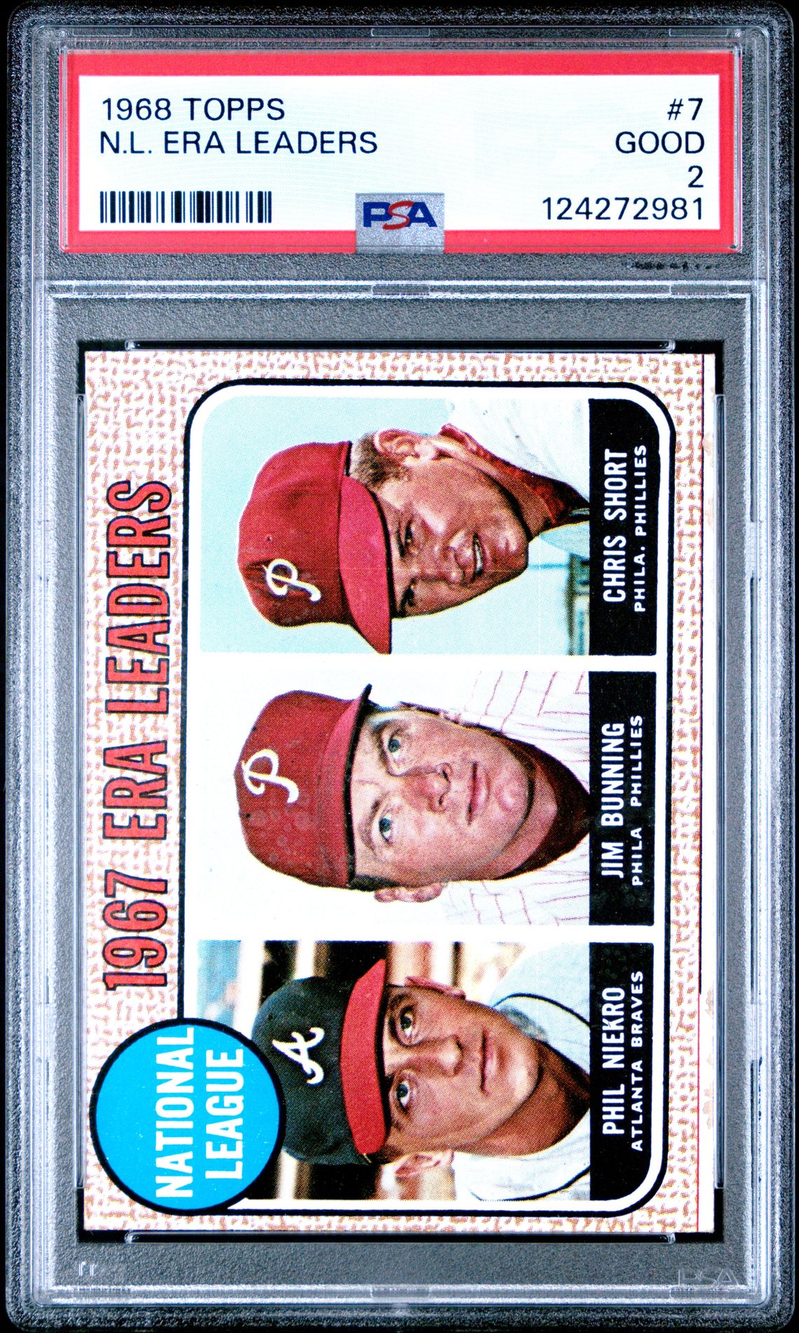 1968 Topps N.l. Era Leaders #7 Good 2 front
