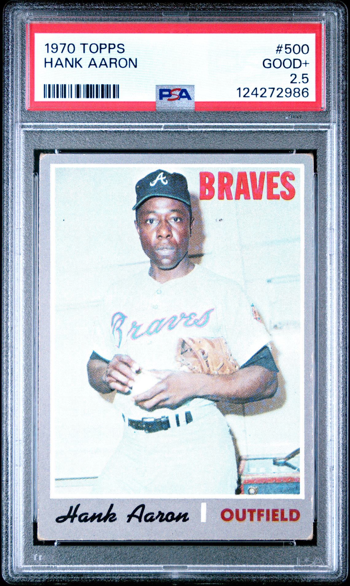 1970 Topps Hank Aaron #500 Good+ 2.5 front