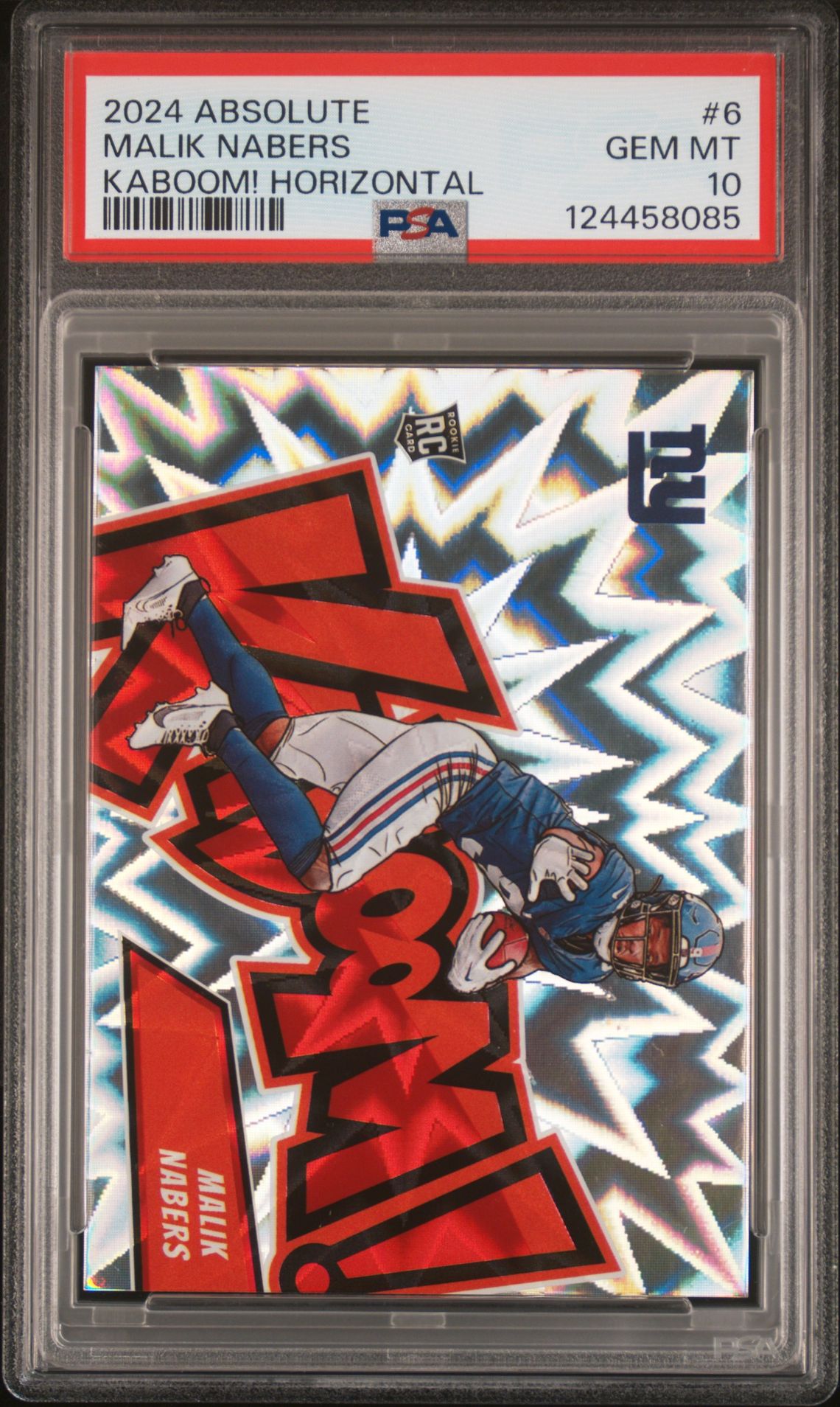 2024 Panini Absolute Kaboom! Horizontal Malik Nabers #6 Gem Mt 10 front