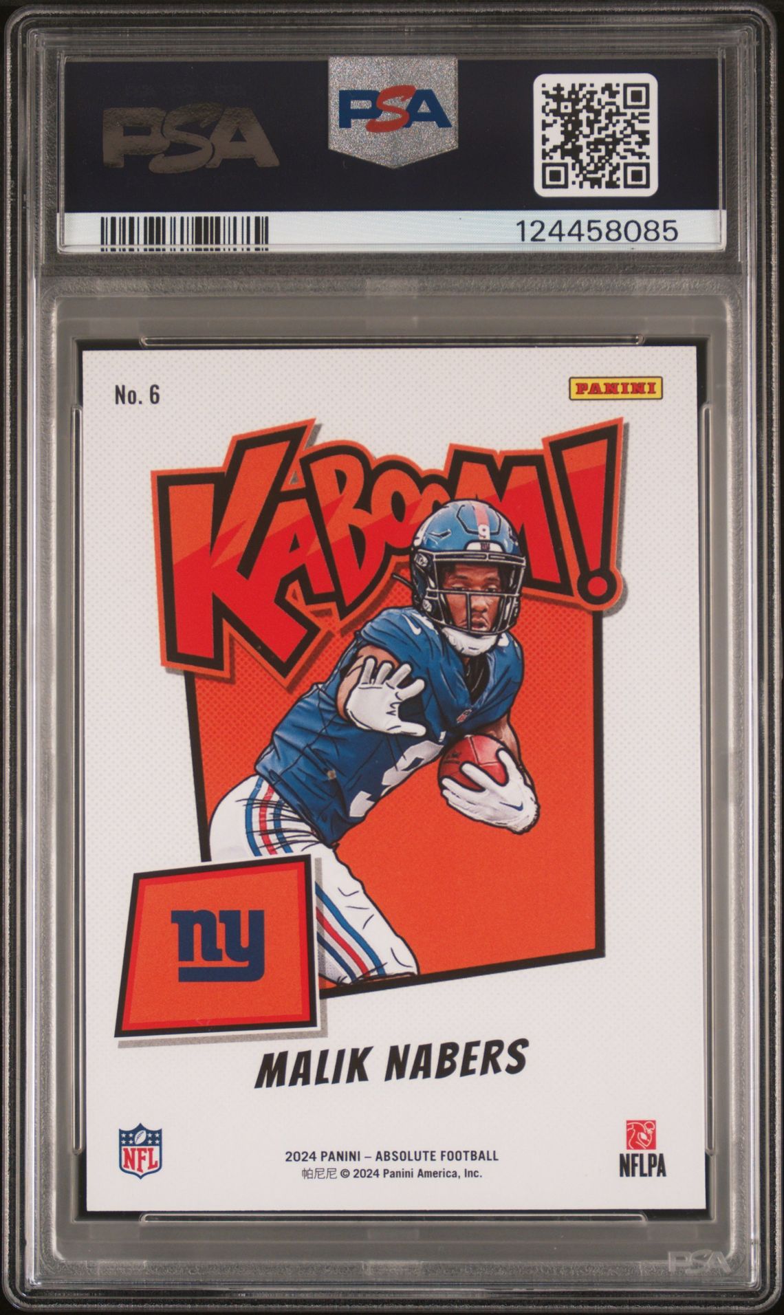 2024 Panini Absolute Kaboom! Horizontal Malik Nabers #6 Gem Mt 10 back