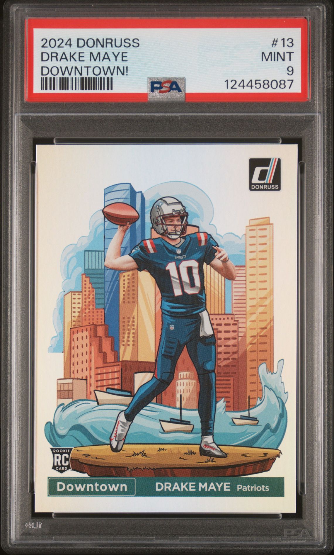 2024 Panini Donruss Downtown! Drake Maye #13 Mint 9 front