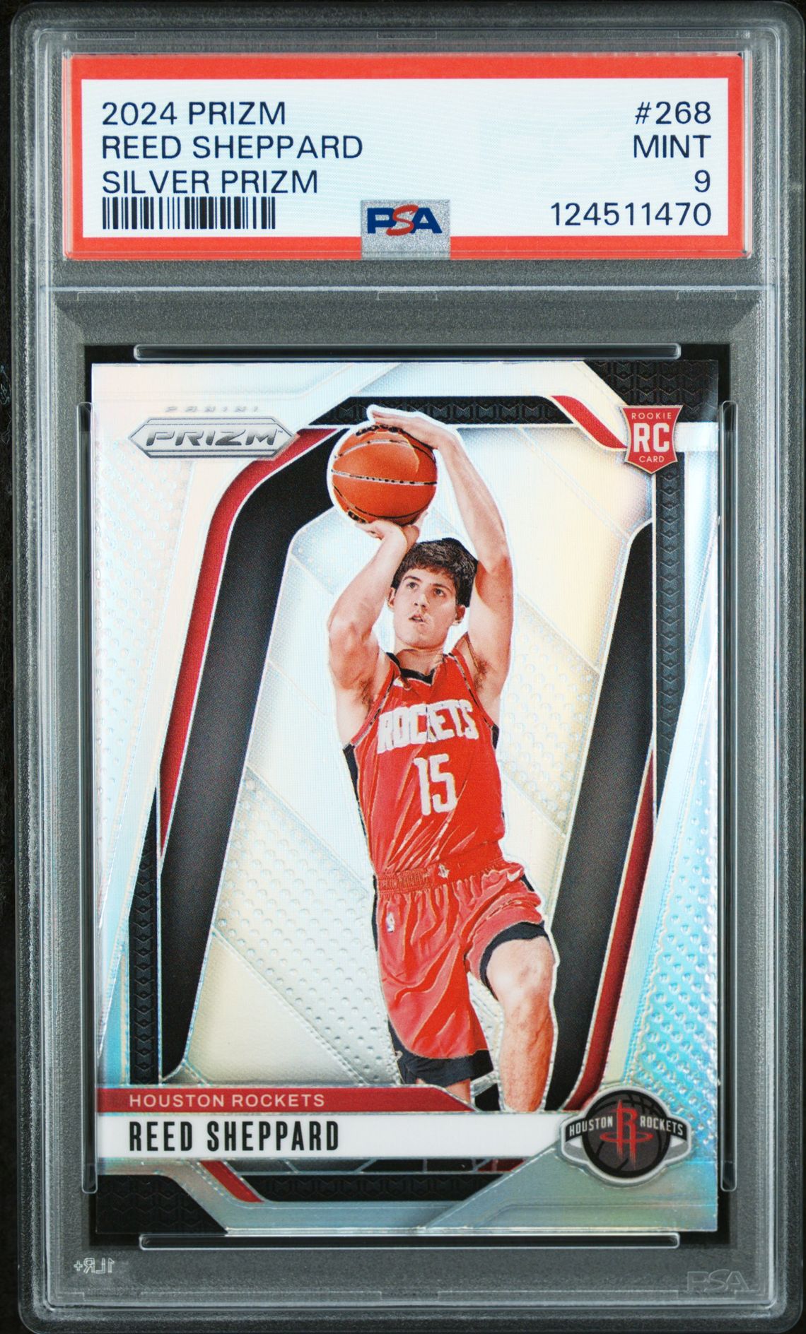 2024 Panini Prizm Reed Sheppard #268 (Silver Prizm) Mint 9 front