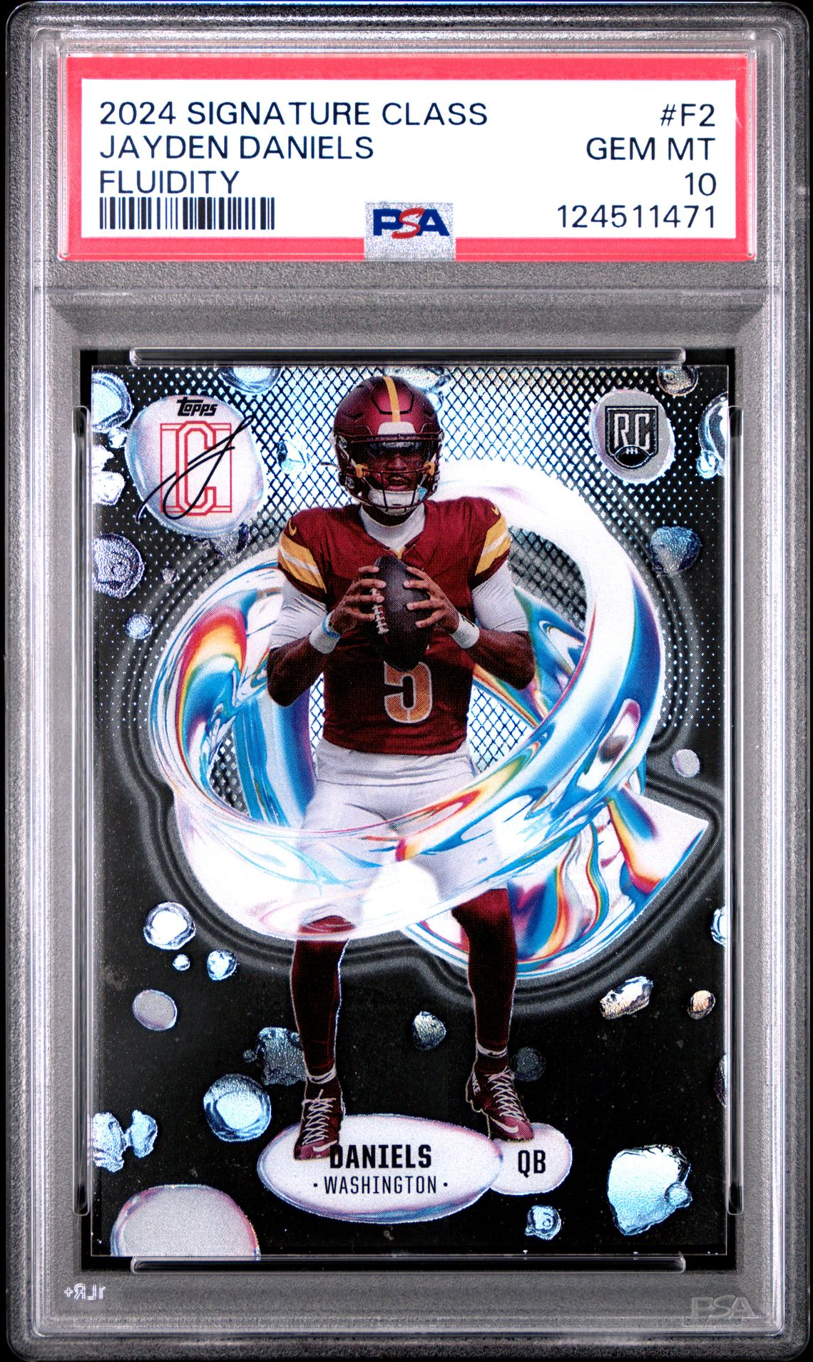 2024 Topps Signature Class Fluidity Jayden Daniels #F2 Gem Mt 10 front