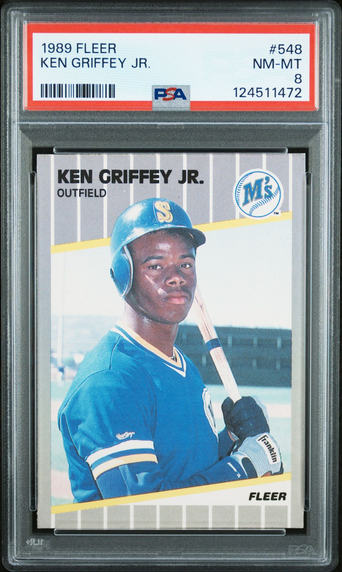 1989 Fleer Ken Griffey Jr. #548 Nm-Mt 8 front