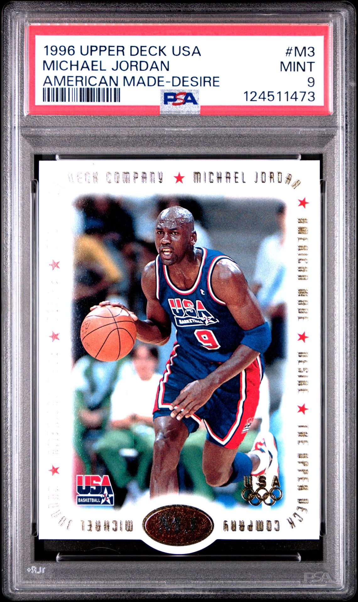 1996 Upper Deck Usa Michael Jordan American Made Michael Jordan #M3 (American Made-Desire) Mint 9 front