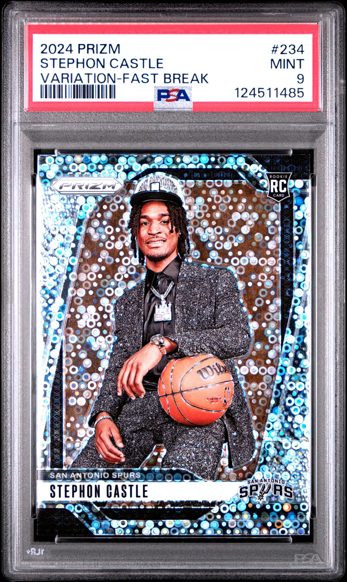 2024 Panini Prizm Stephon Castle #234 (Variation-Fast Break) Mint 9 front