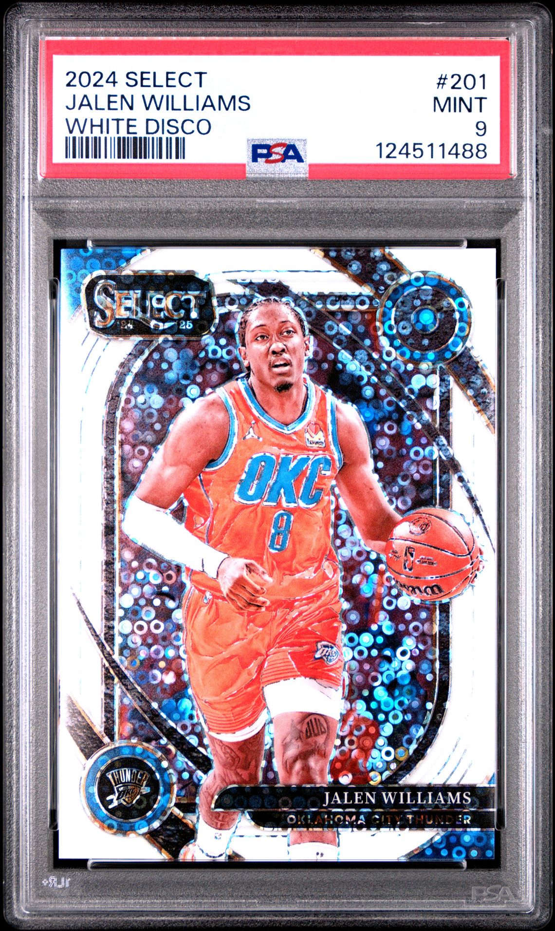 2024 Panini Select Jalen Williams #201 (White Disco) Mint 9 front