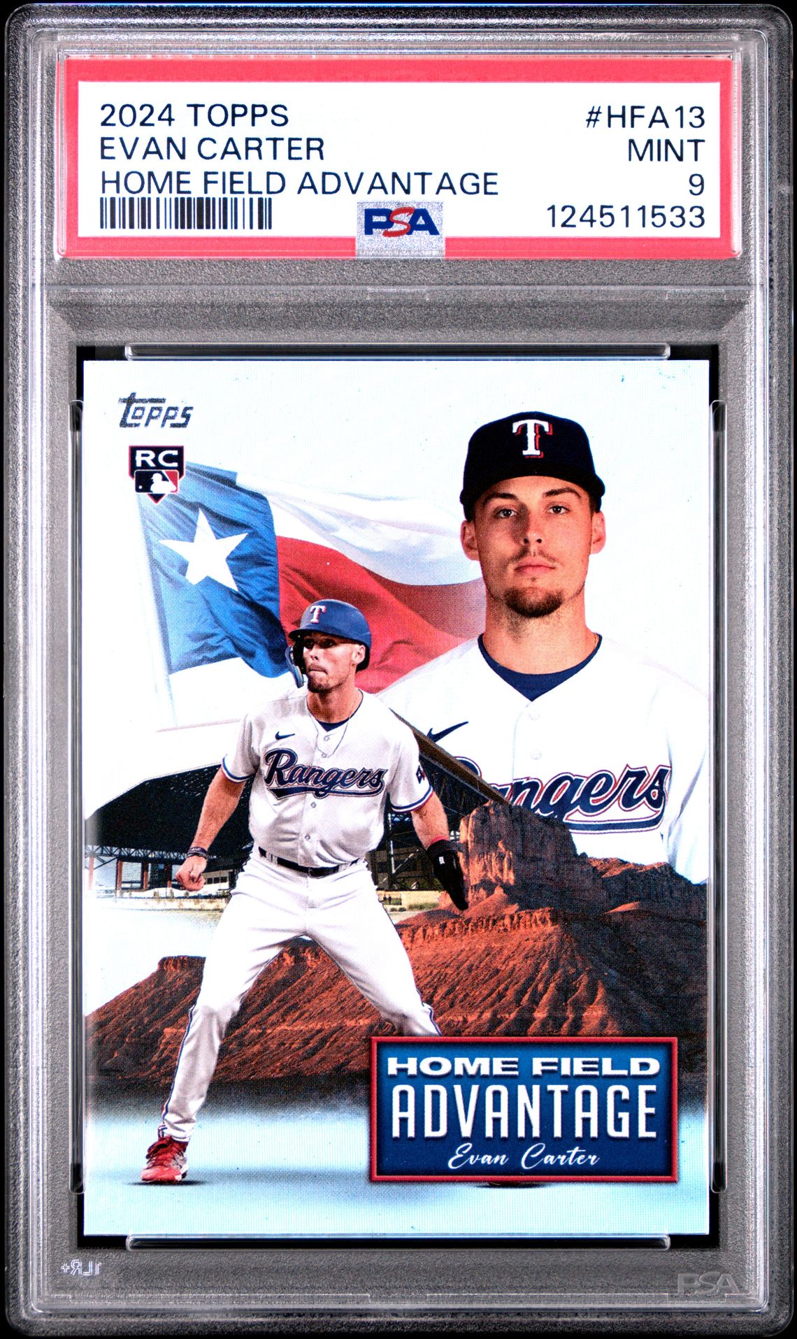 2024 Topps Home Field Advantage Evan Carter #Hfa13 Mint 9 front