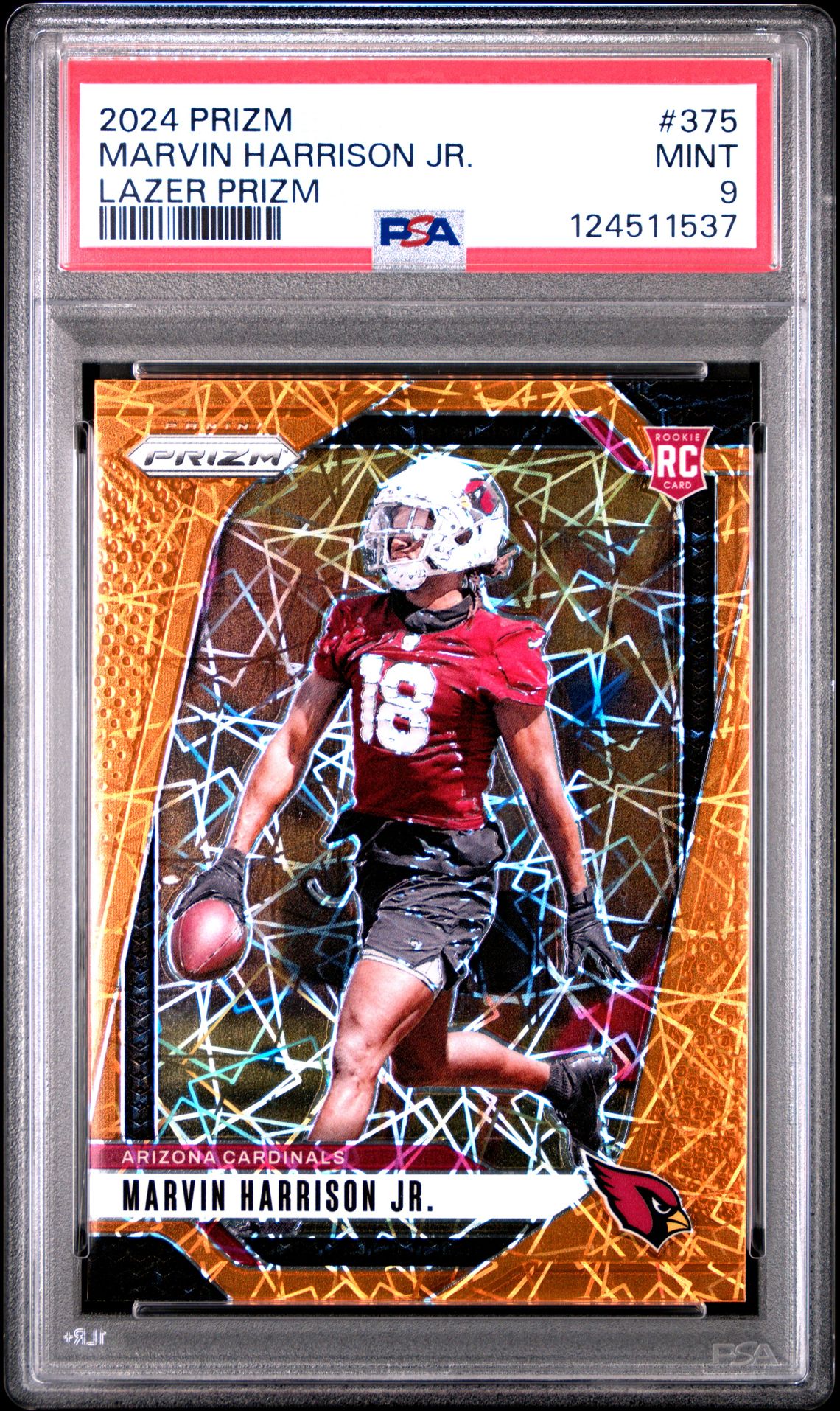 2024 Panini Prizm Marvin Harrison Jr. #375 (Lazer Prizm) Mint 9 front