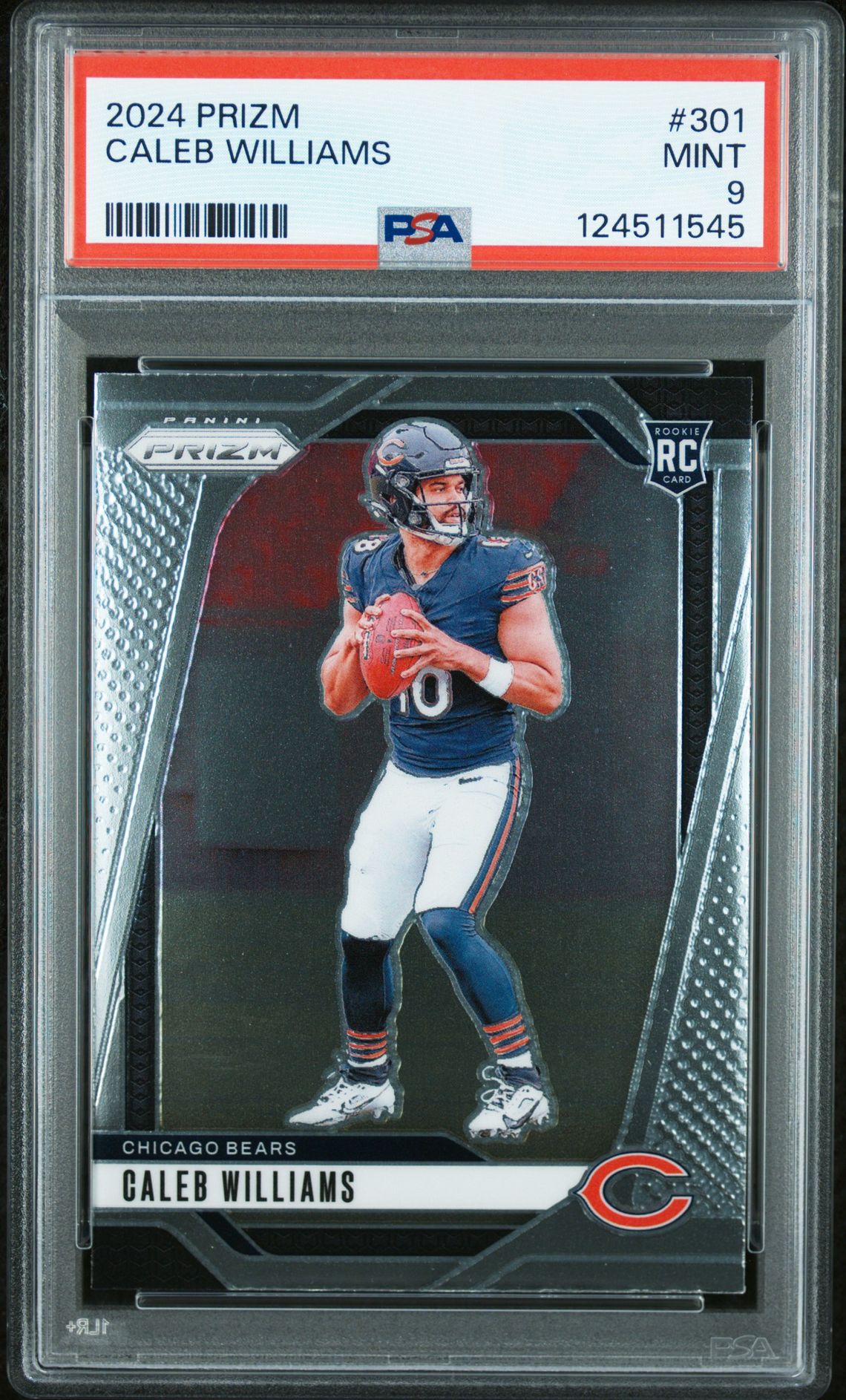 2024 Panini Prizm Caleb Williams #301 Mint 9 front