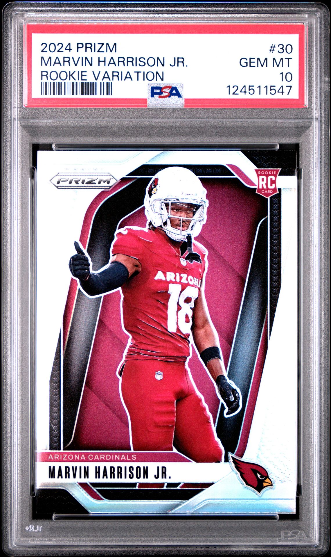 2024 Panini Prizm Rookie Variation Marvin Harrison Jr. #30 Gem Mt 10 front